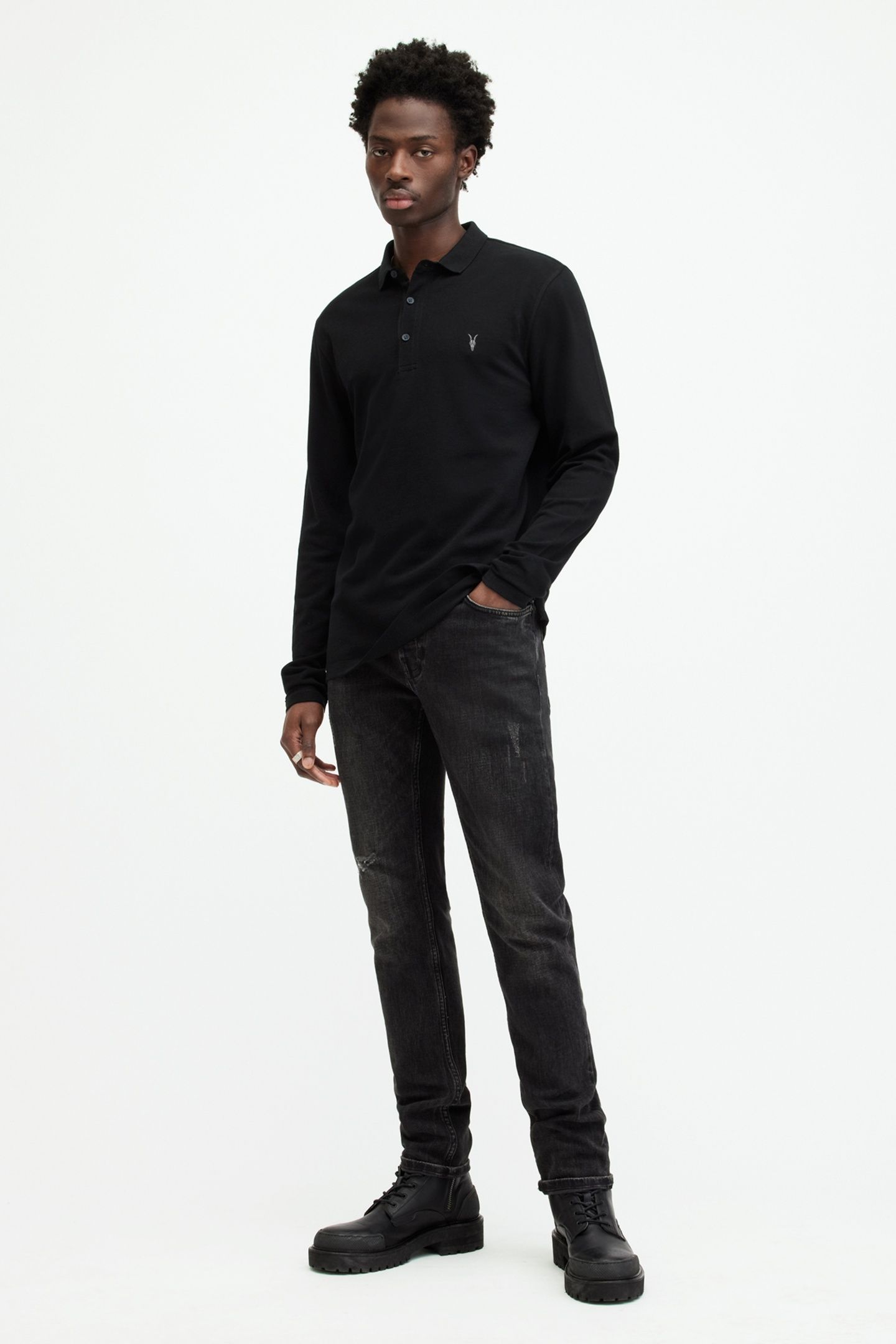 REFORM LS POLO BLACK 3