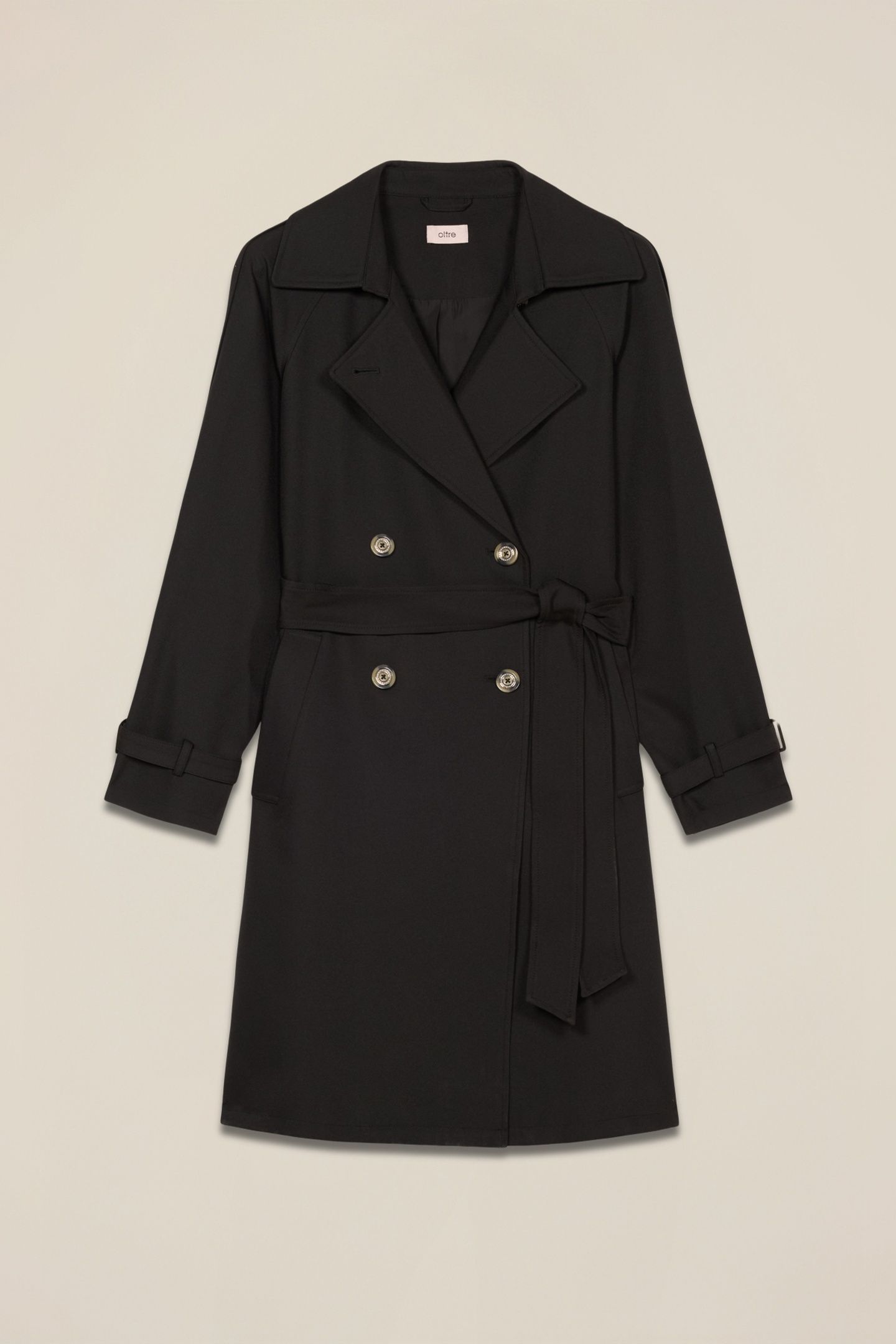 DOUBLE-BREASTED TRENCH COAT BLACK 3