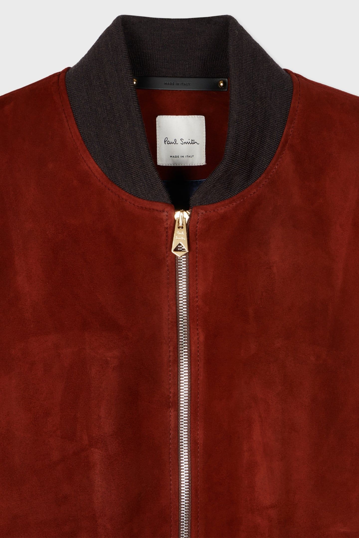 REGULAR FIT SUEDE BOMBER JACKET BRICK 7
