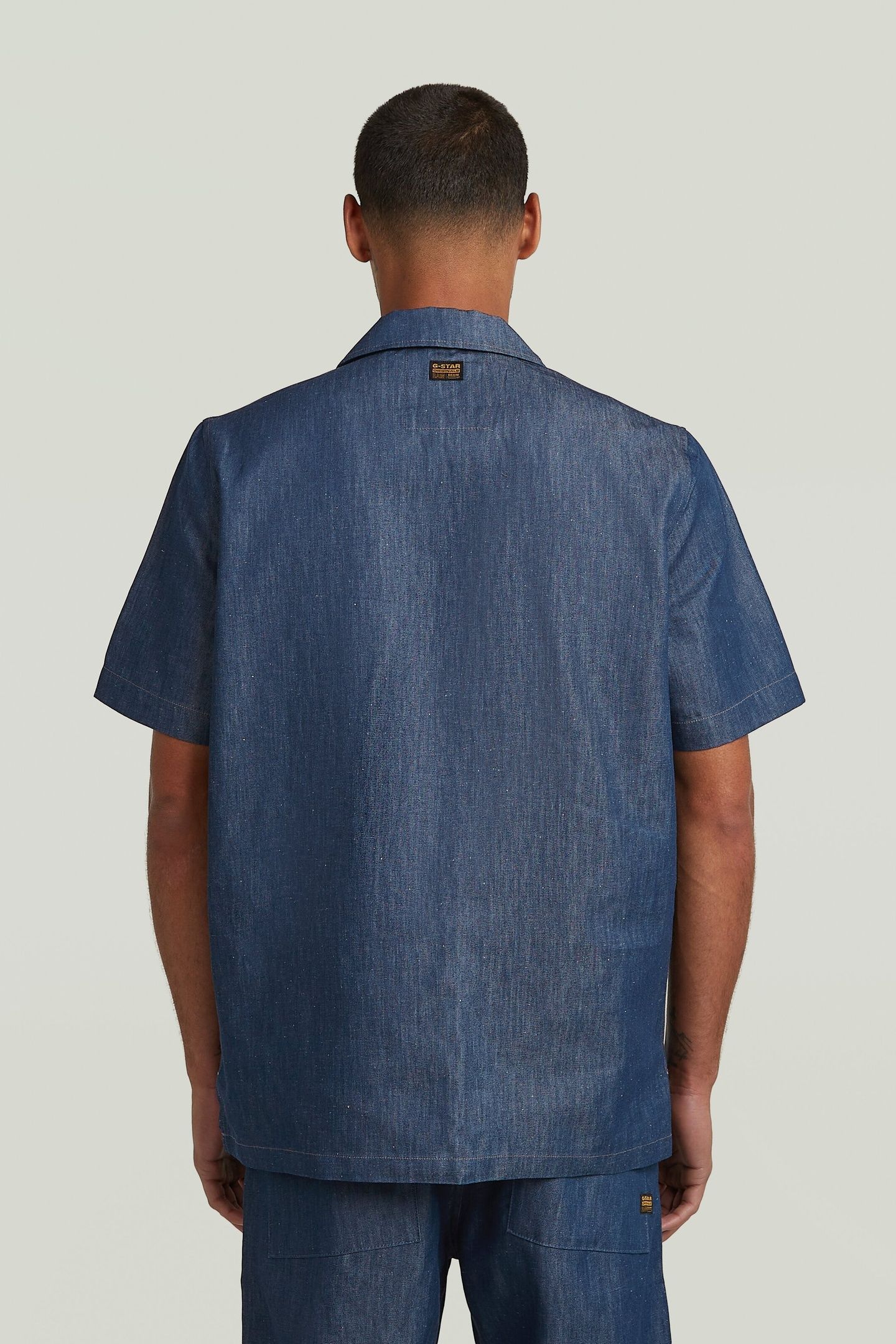 WORKWEAR RESORT REGULAR SHIRT S/S RAW DENIM 3