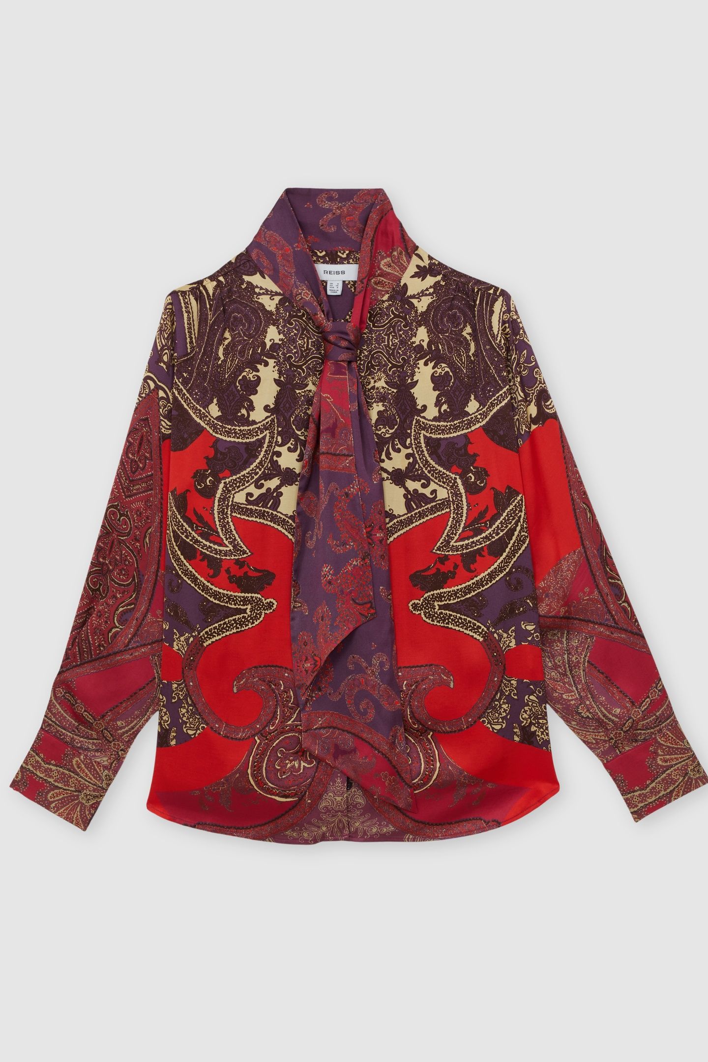 PAISLEY PRINT TOP RED 6