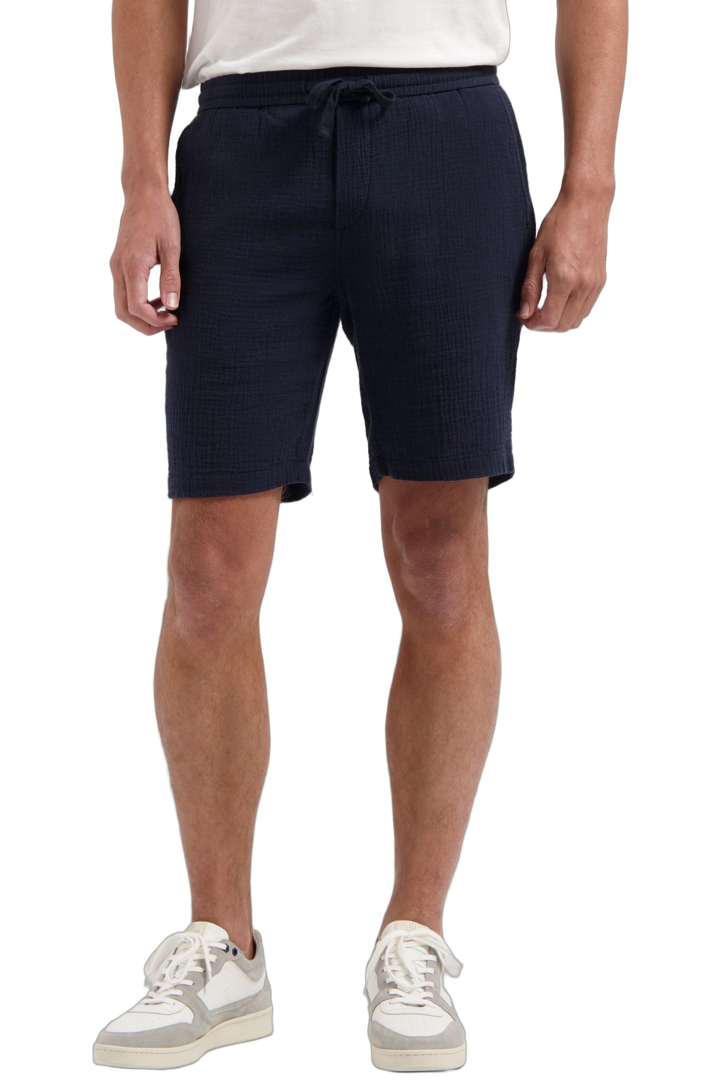 DS-LOGAN DBL WEAVE SHORTS DK. NAVY 3
