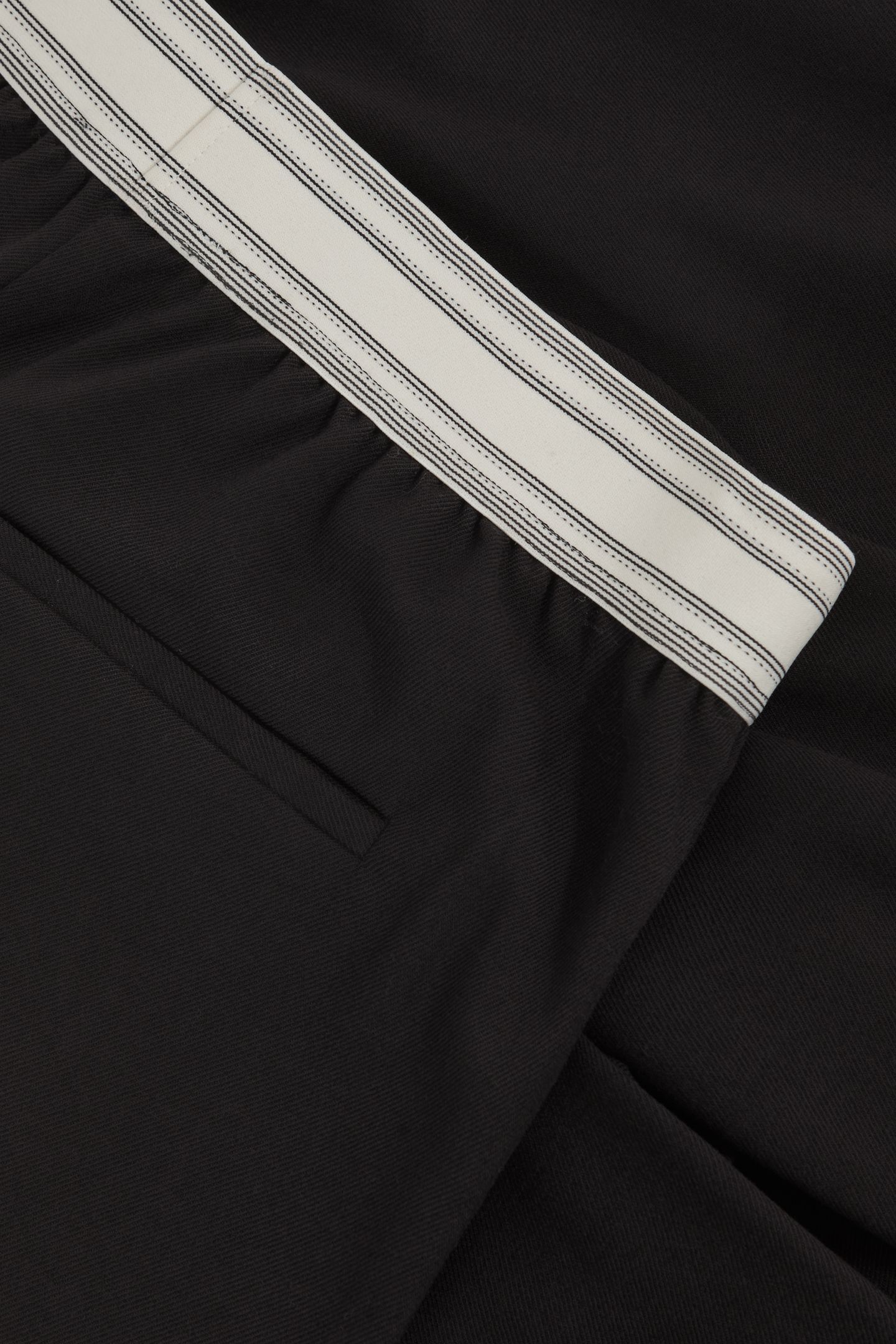 WAISTBAND WIDE LEG TROUSER BLACK 5