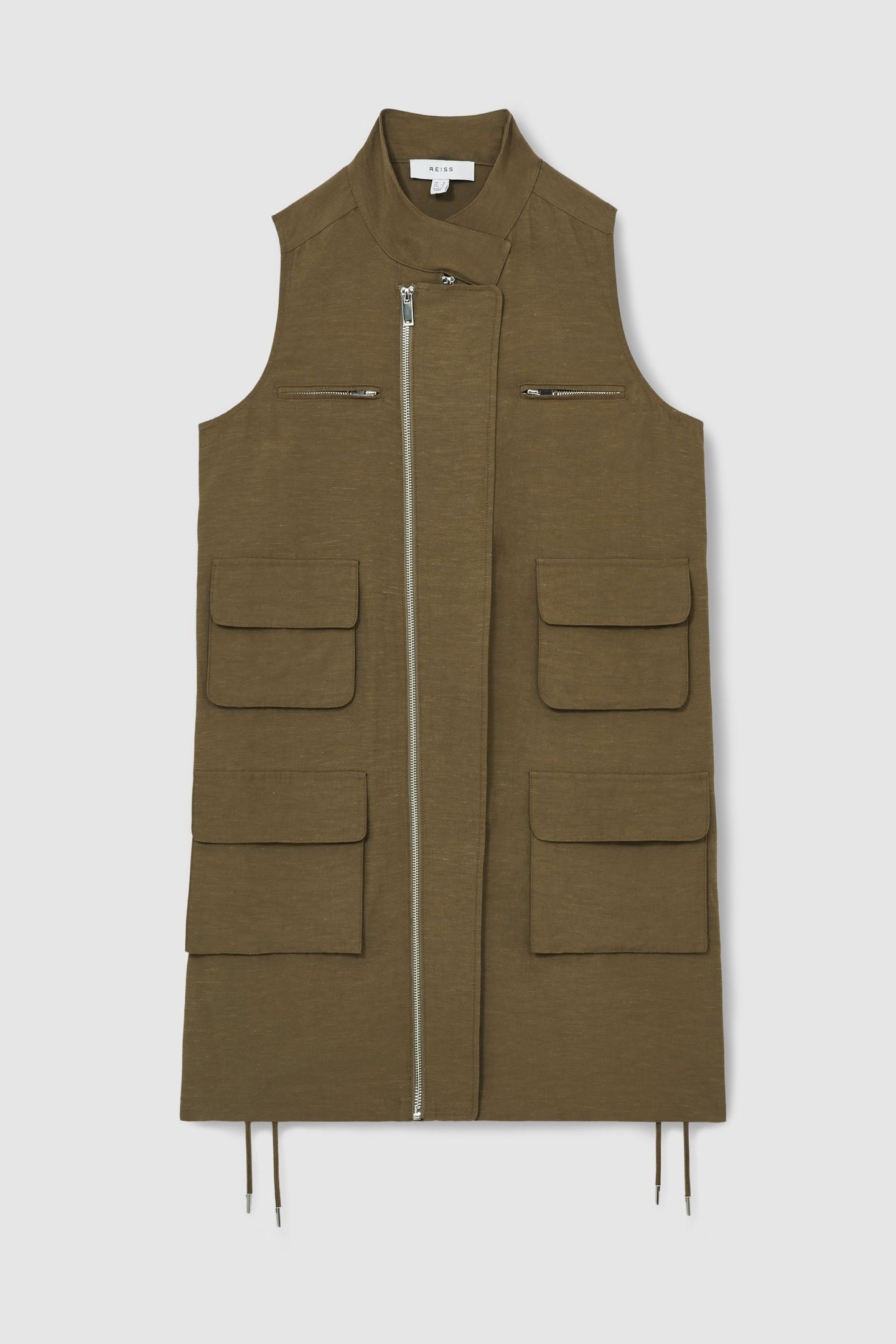 UTILITY LINEN DRESS KHAKI 5