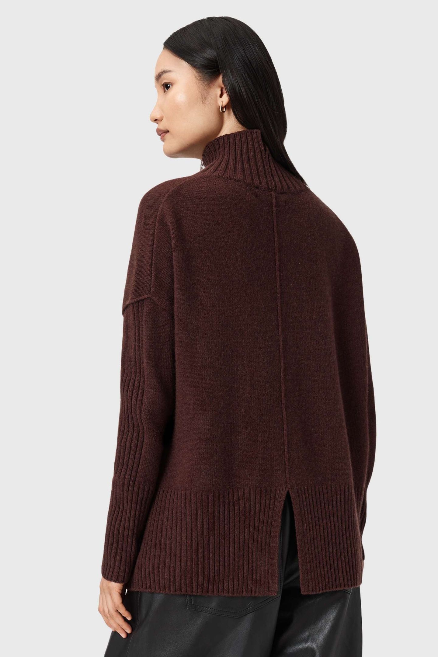 ESTER ROLL NECK BITTER BROWN 2