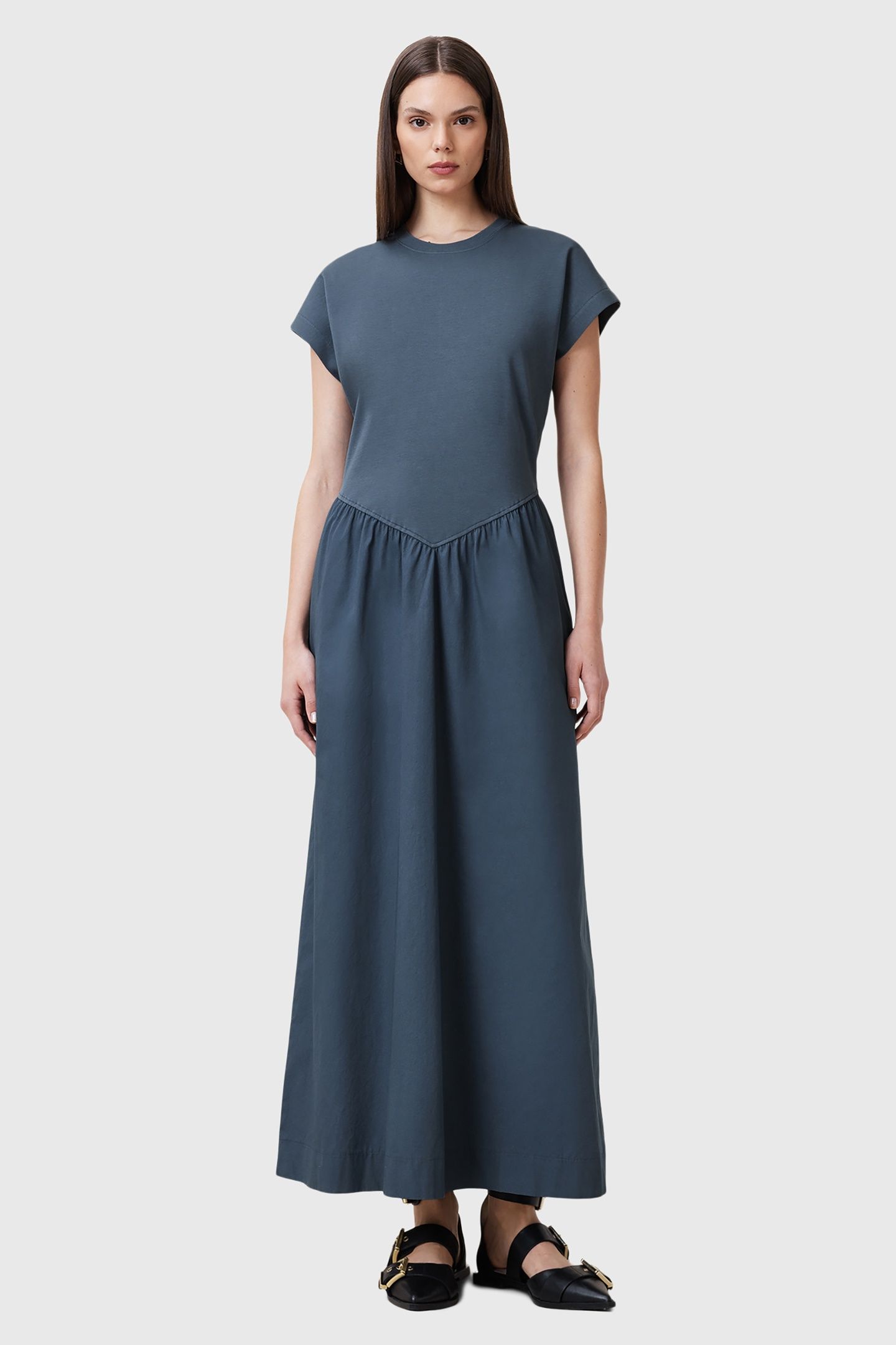 FRANKIE DRESS OYSTER BLUE 3