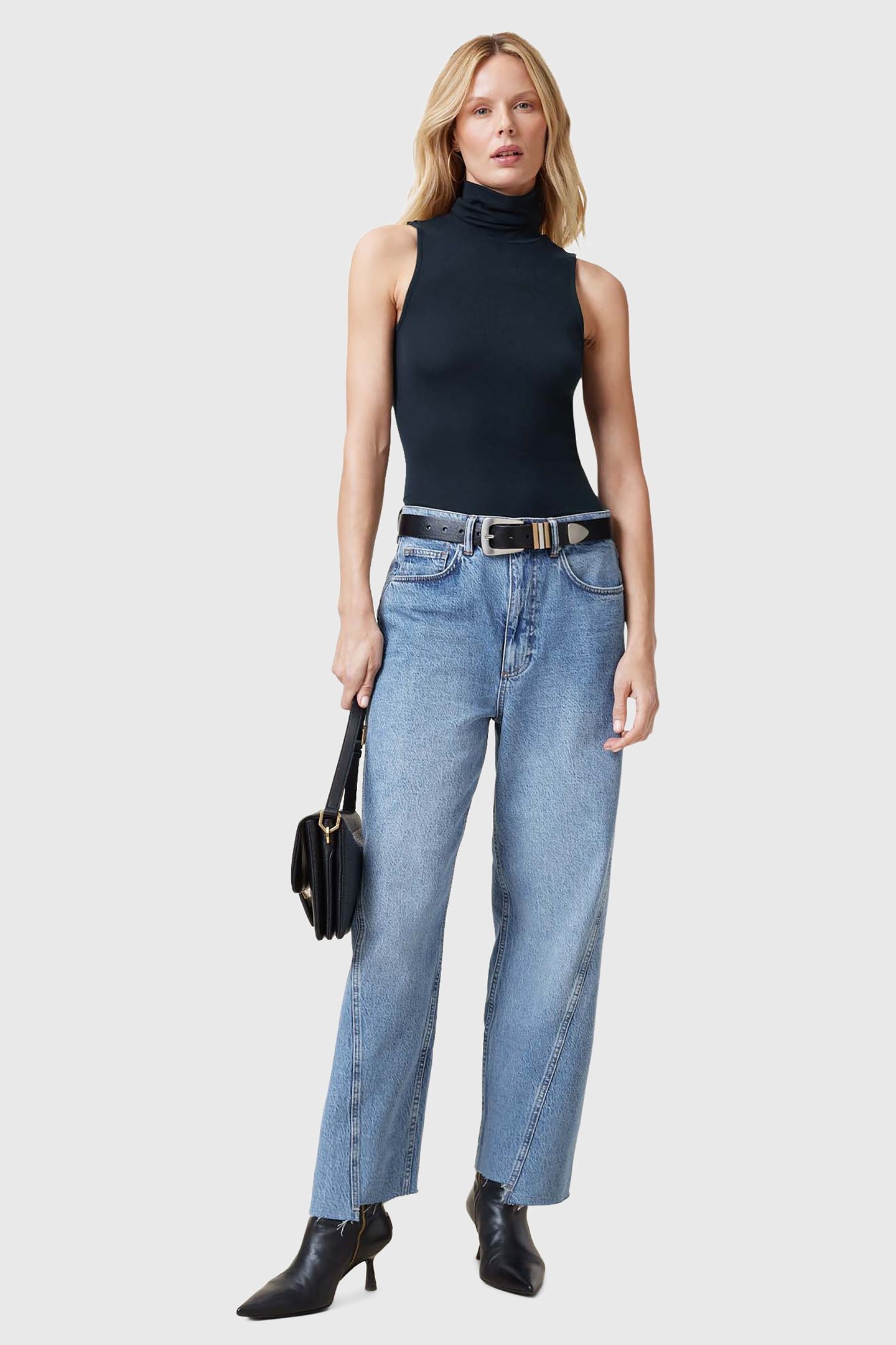 BEC ROLL NECK TANK BLACK OYSTER BLUE 2