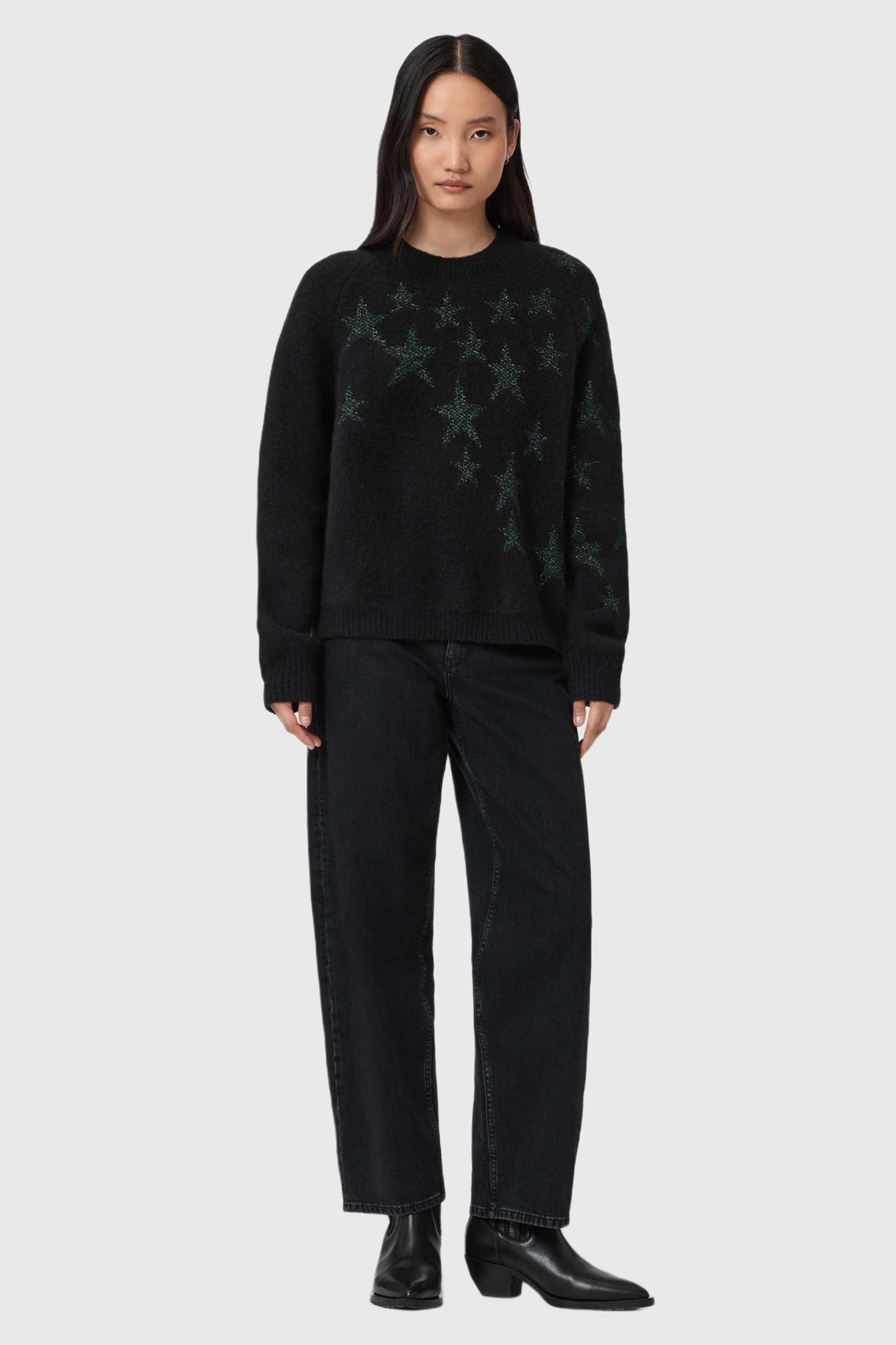 COSMOS JUMPER BLACK/GREEN 3