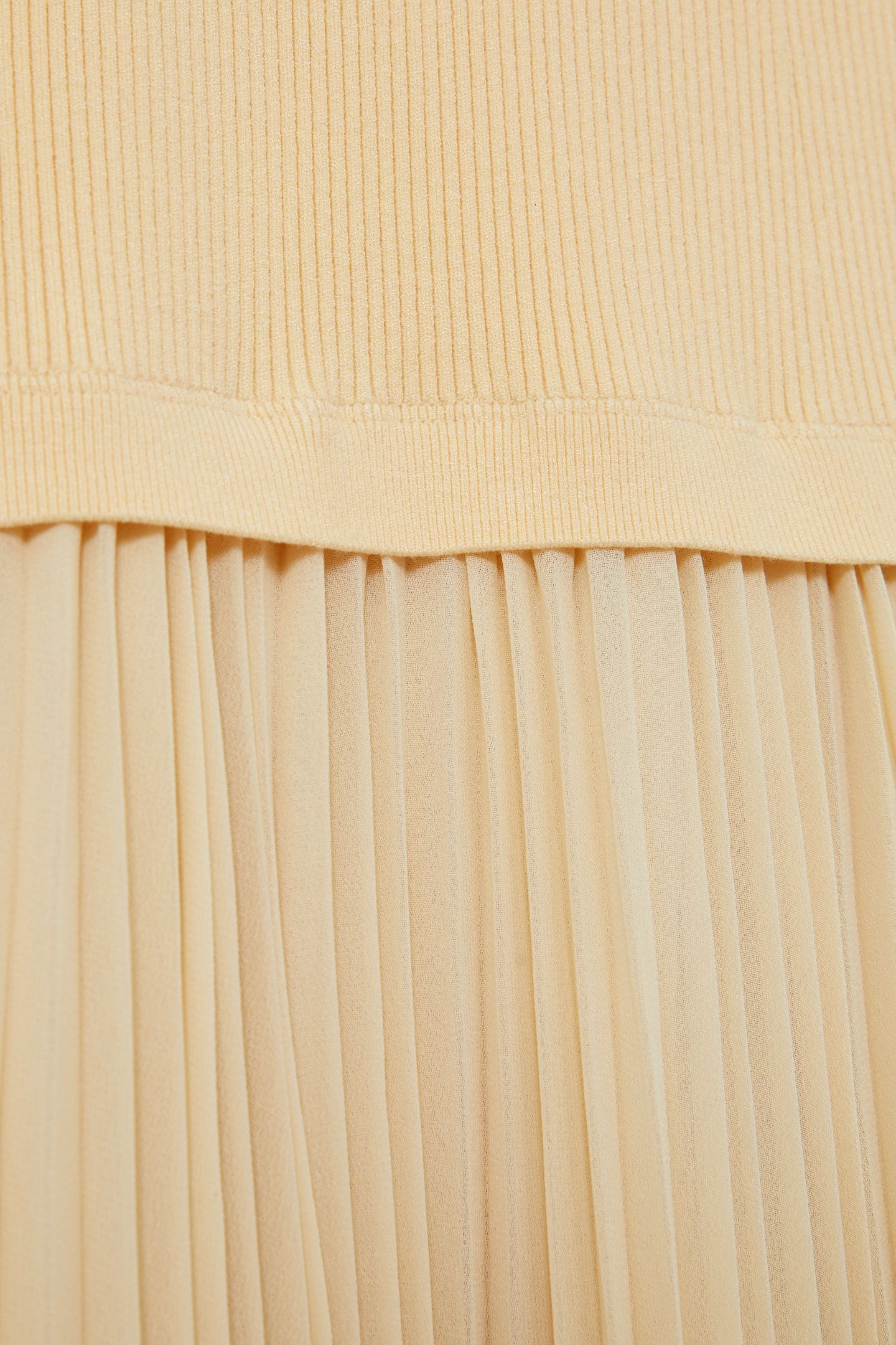 KNIT WOVEN MIDI DRESS YELLOW 5