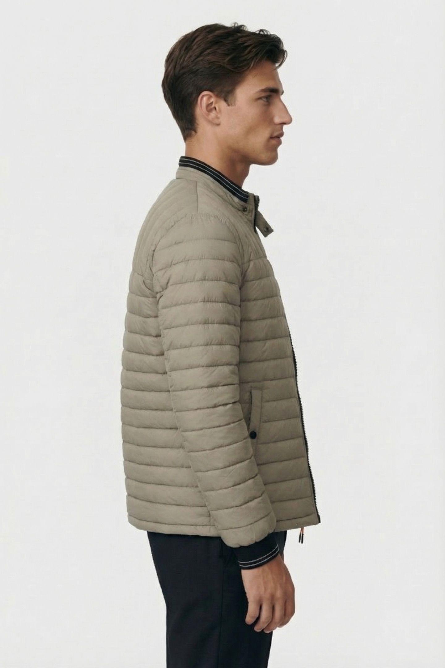 JACKET SHORT FIT PADDED LIGHT ARMY 3