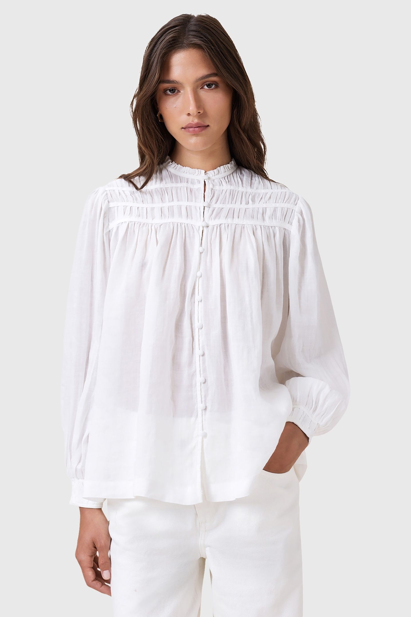 ETTI LINEN SHIRT OPTIC WHITE 3