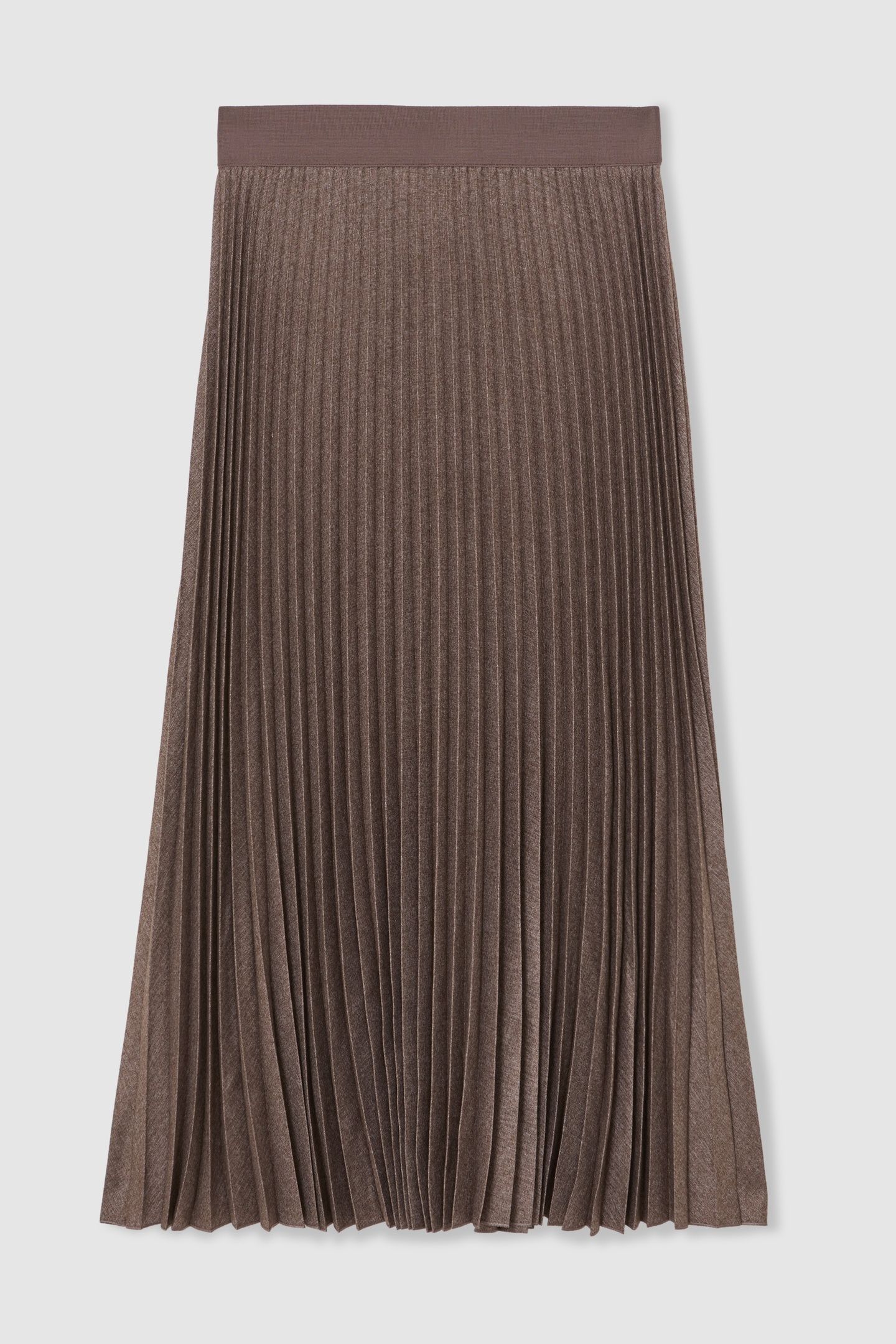 PLEATED SKIRT MOCHA BROWN 6