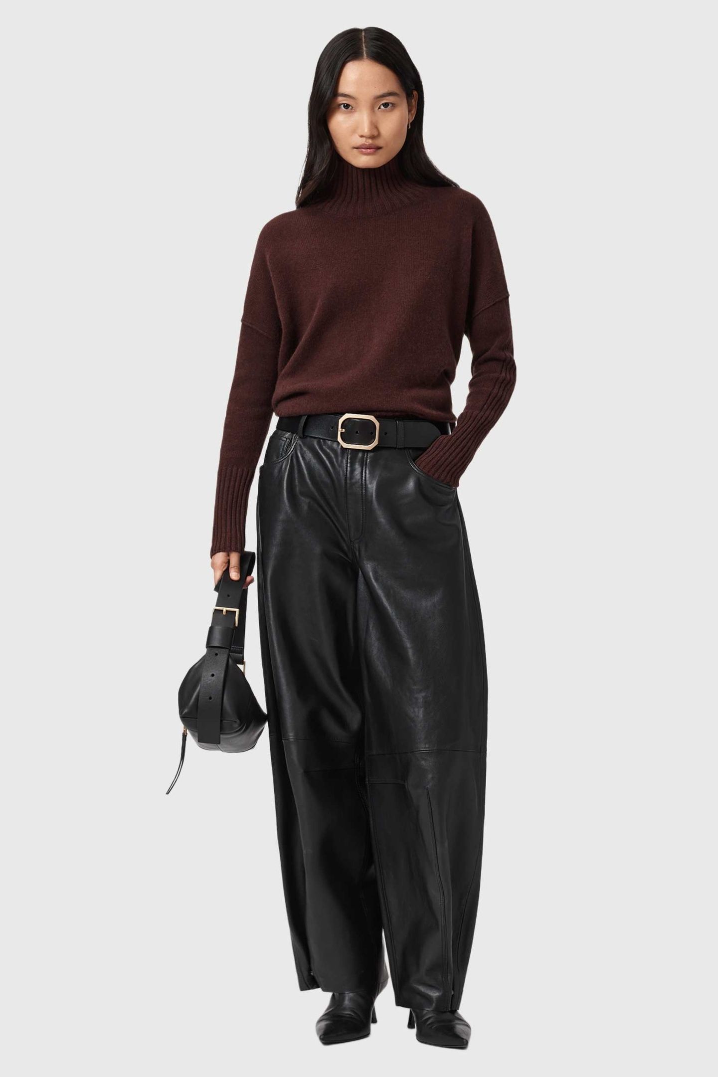ESTER ROLL NECK BITTER BROWN 6
