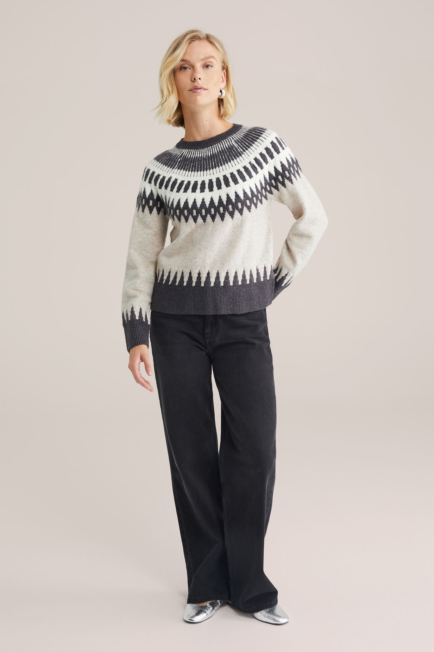 KNITTED PULLOVER GREIGE 3