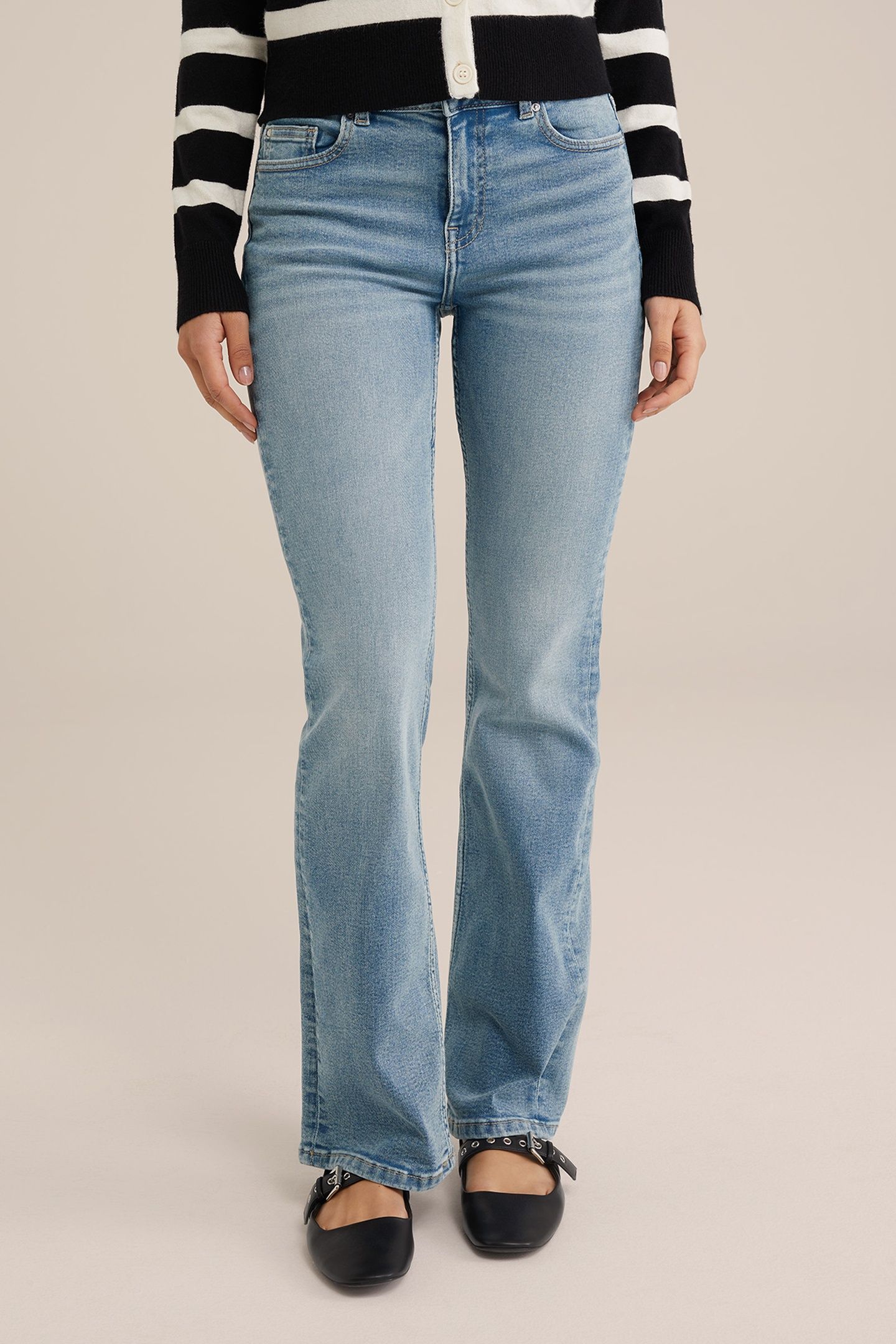 5-POCKET MID WAIST BLUE 1