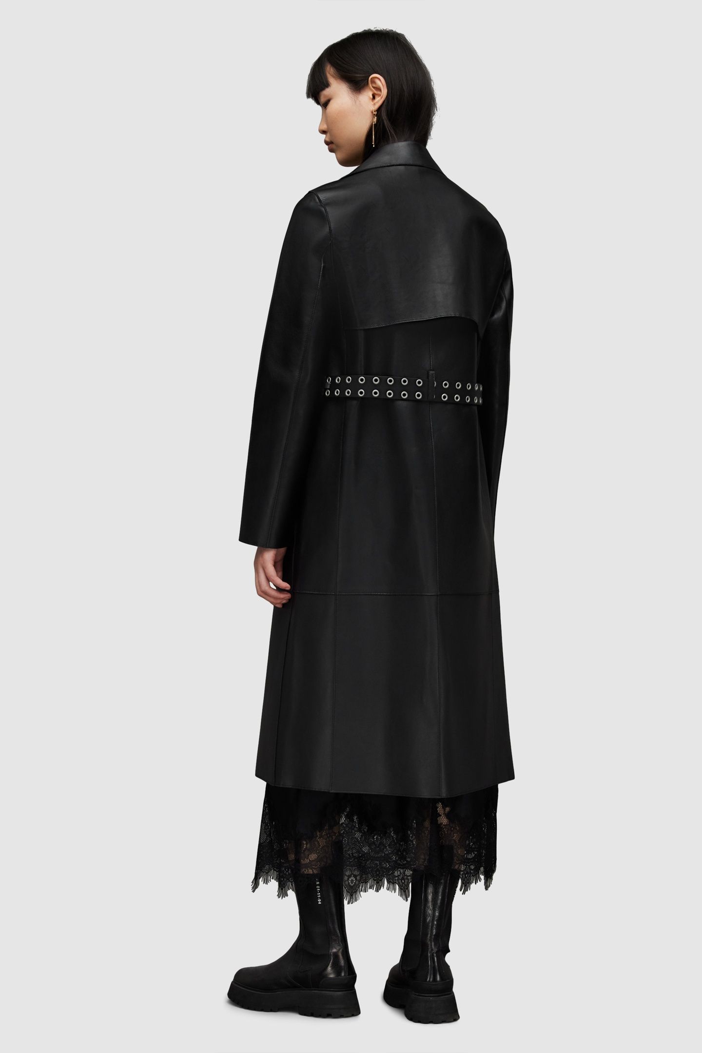 FARREN BELTED MAC BLACK 2