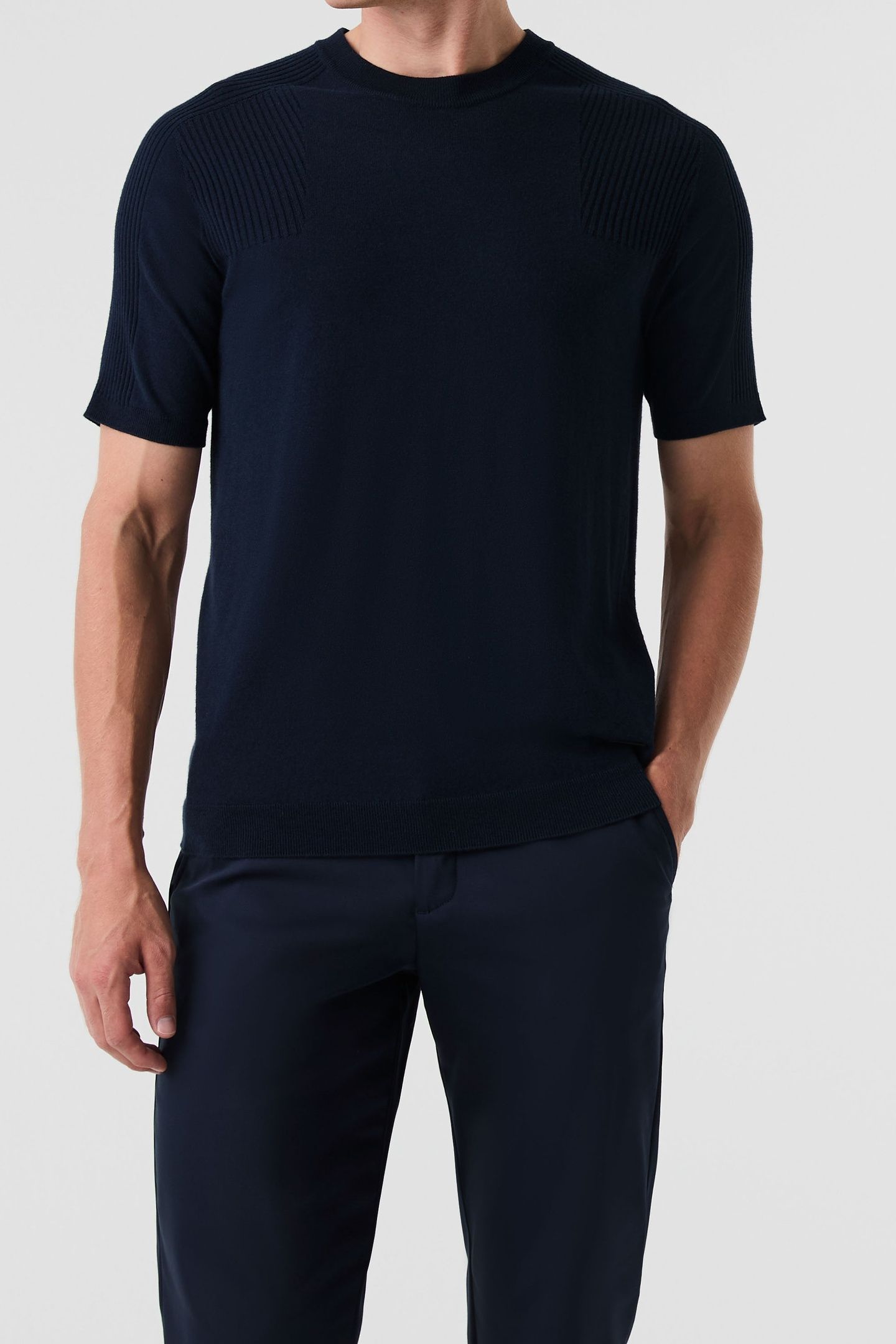 FOTOR V2.Y9.01 FLAT-KNIT-SHIRT DARK NAVY 1