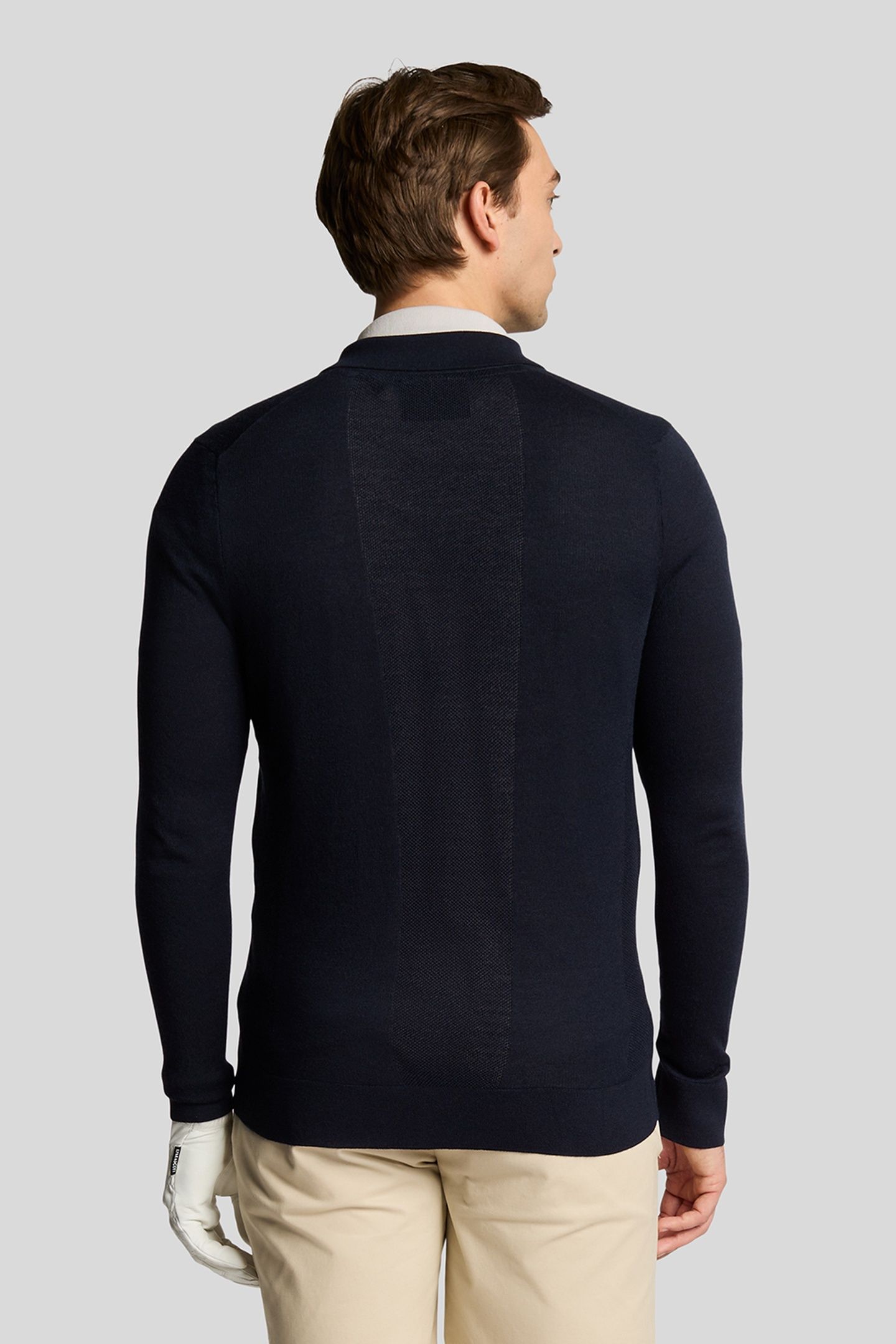 LIGHTWEIGHT KNITTED COLLARED CARDIGAN DARK NAVY 3
