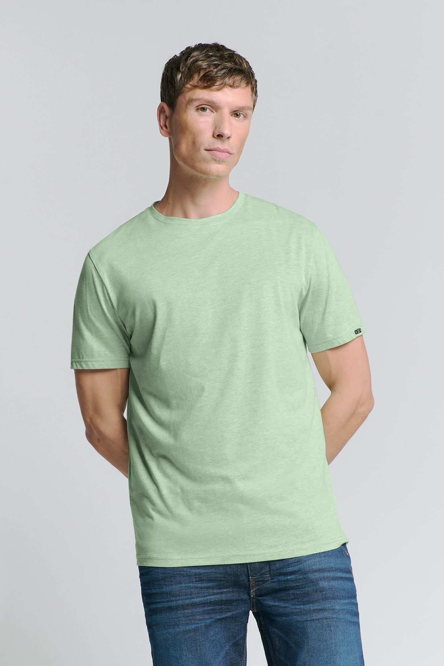 T-SHIRT CREWNECK MELANGE MINT 1