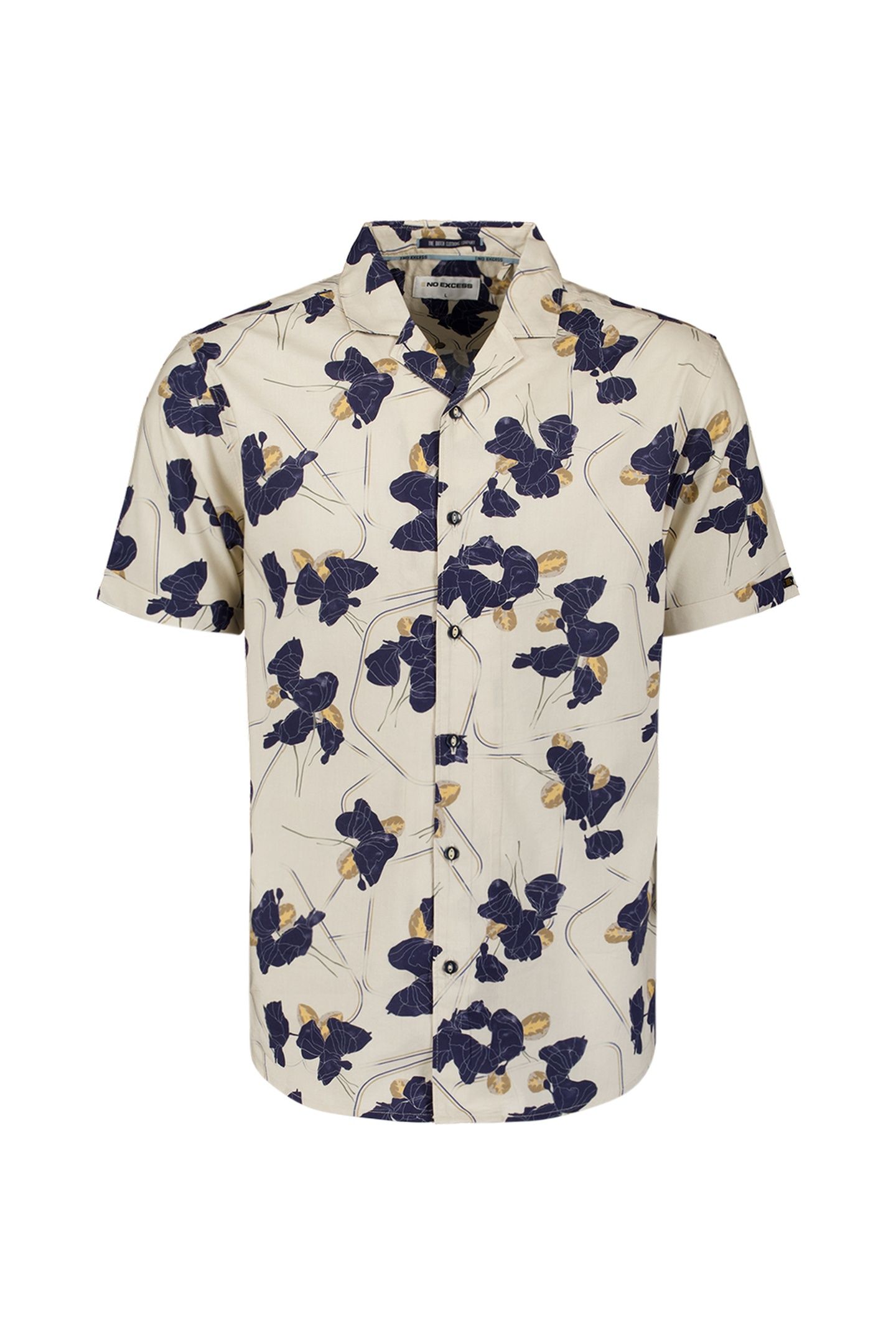 SHIRT SHORT SLEEVE REVERS COLLAR ALLOVER PRINTED CEMENT 4
