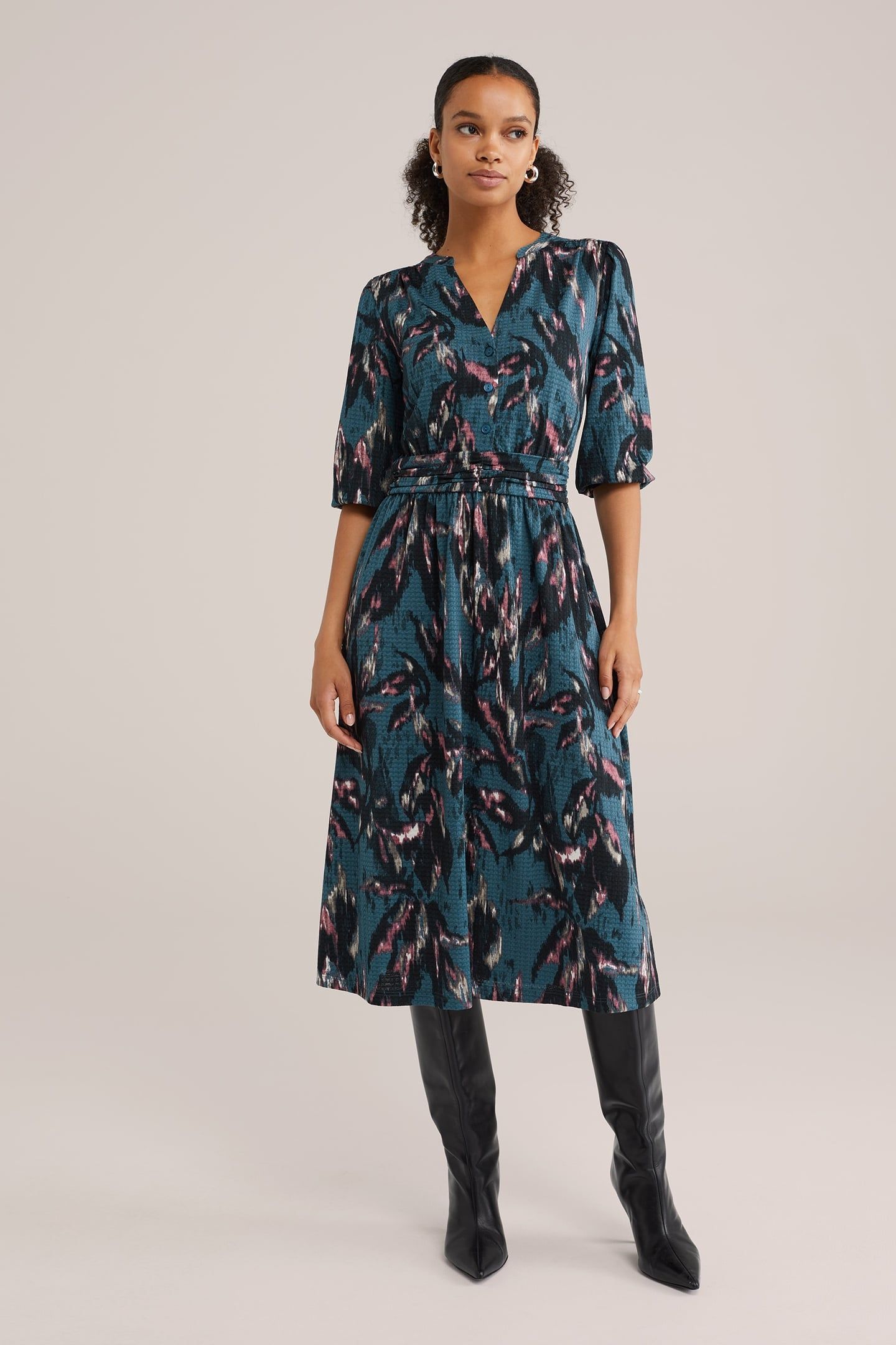 DRESS MIDI MULTI-COLOURED 1