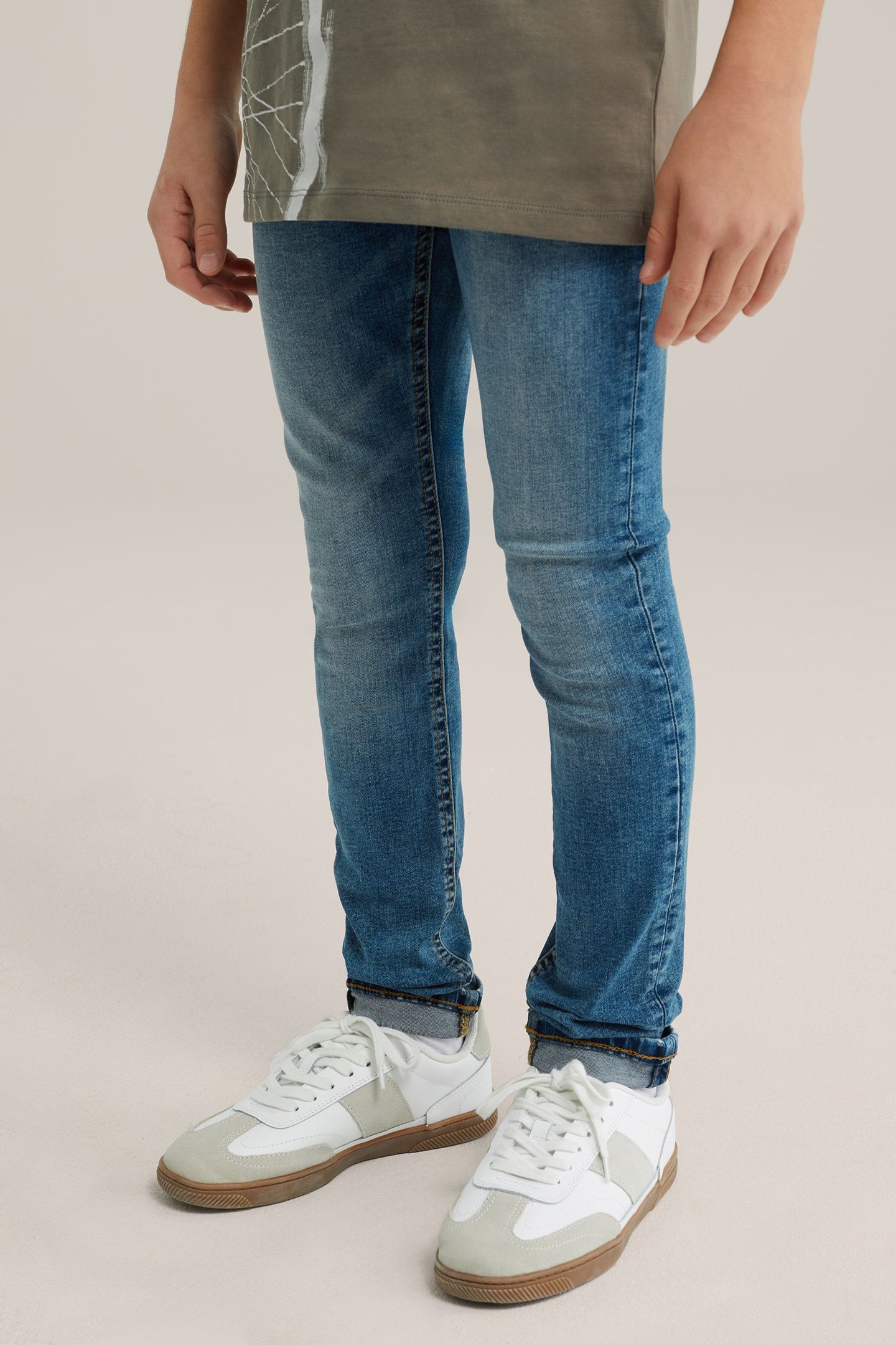 5-POCKET MID WAIST BLUE 1