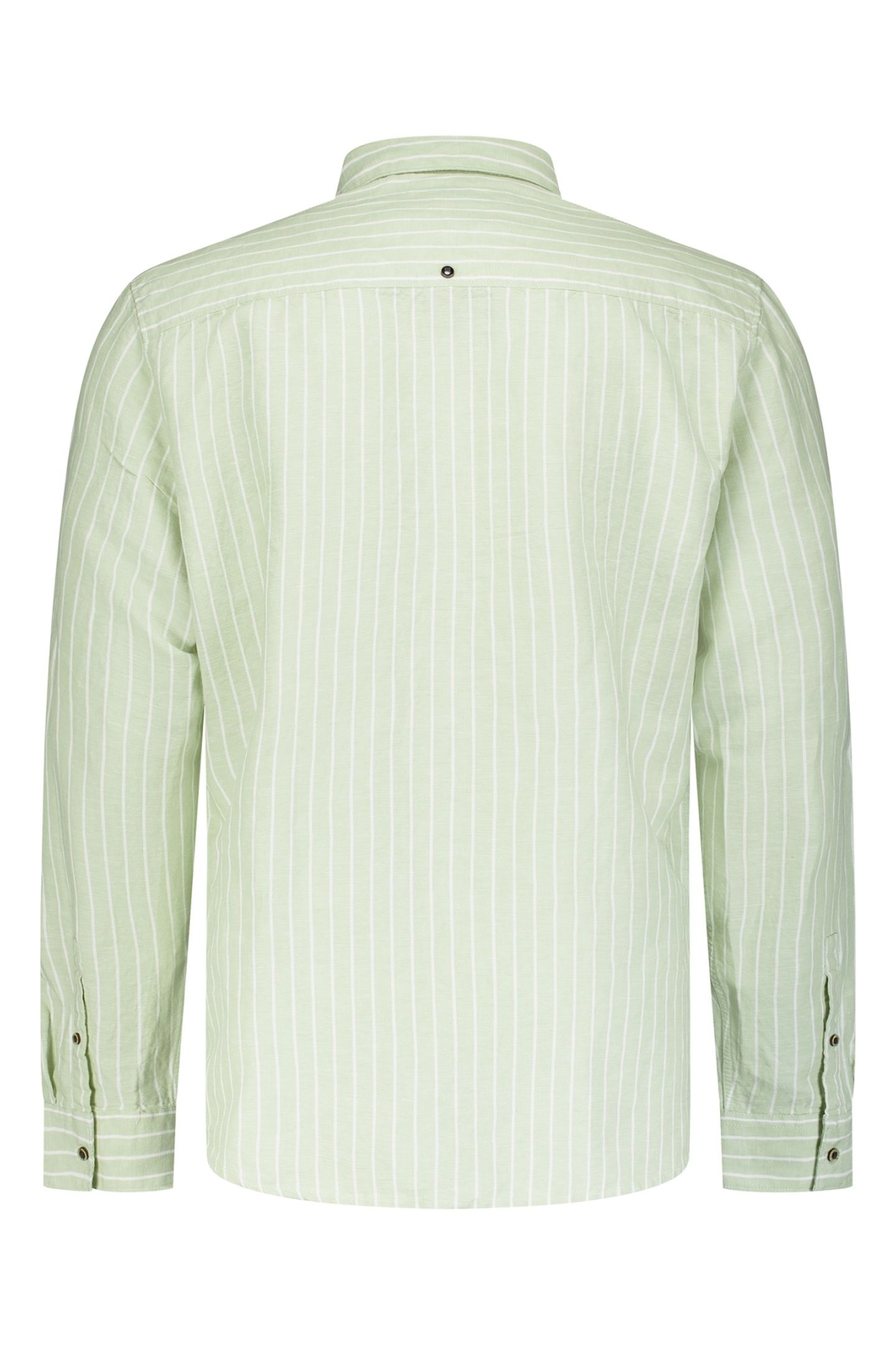 SHIRT STRIPE WITH LINEN GREEN 2