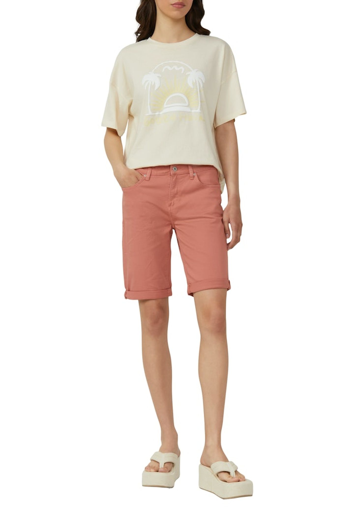 QS JEANS SHORTS RED ROSE 4