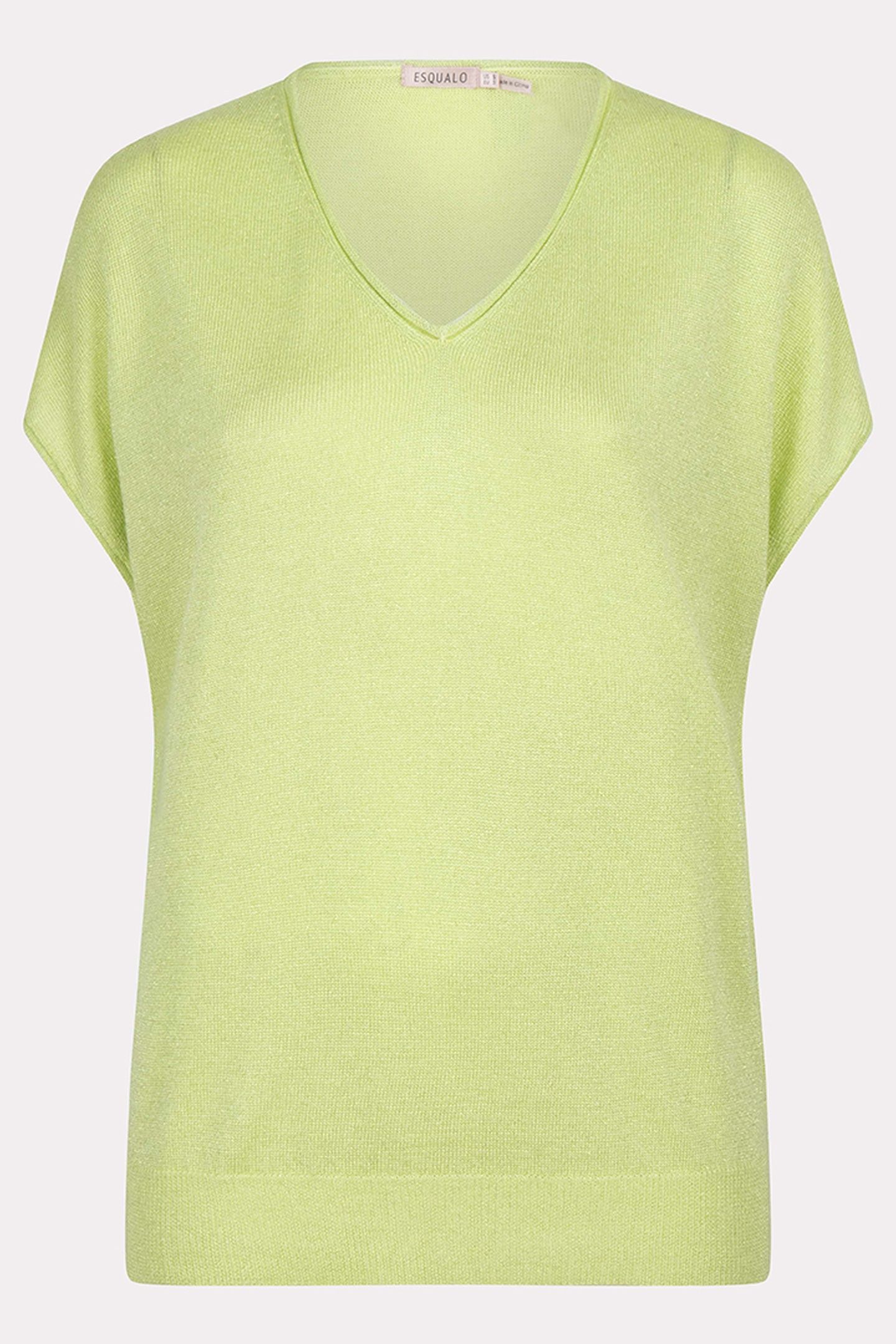 SWEATER BATWING V-NECK LUREX APPLE GREEN 5