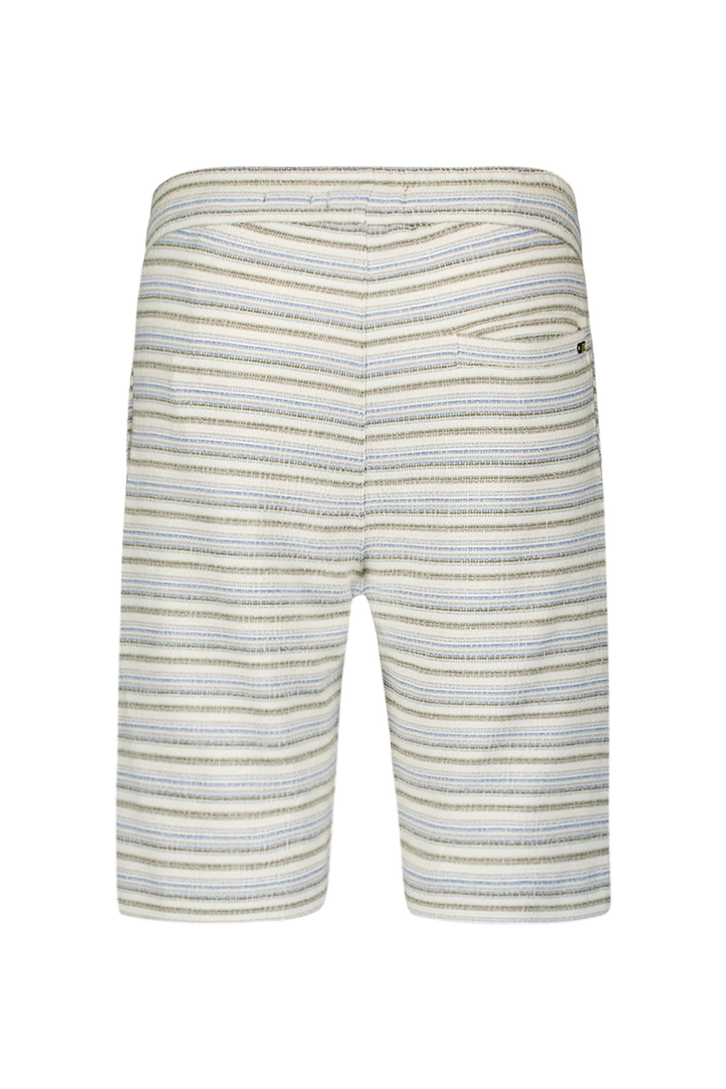 SHORT JERSEY MULTI COLOURED JACQUARD SLUB STRIPE DEEP BLUE 5