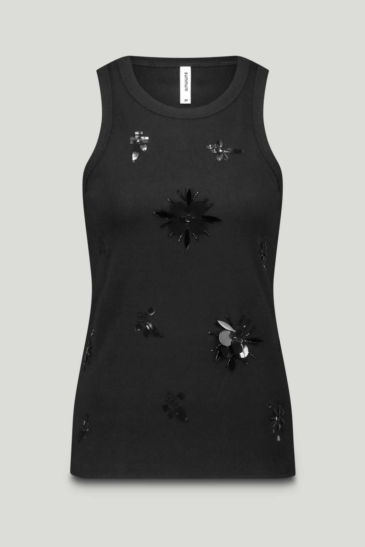 EMBELLISHED TANK TOP BLACK 4