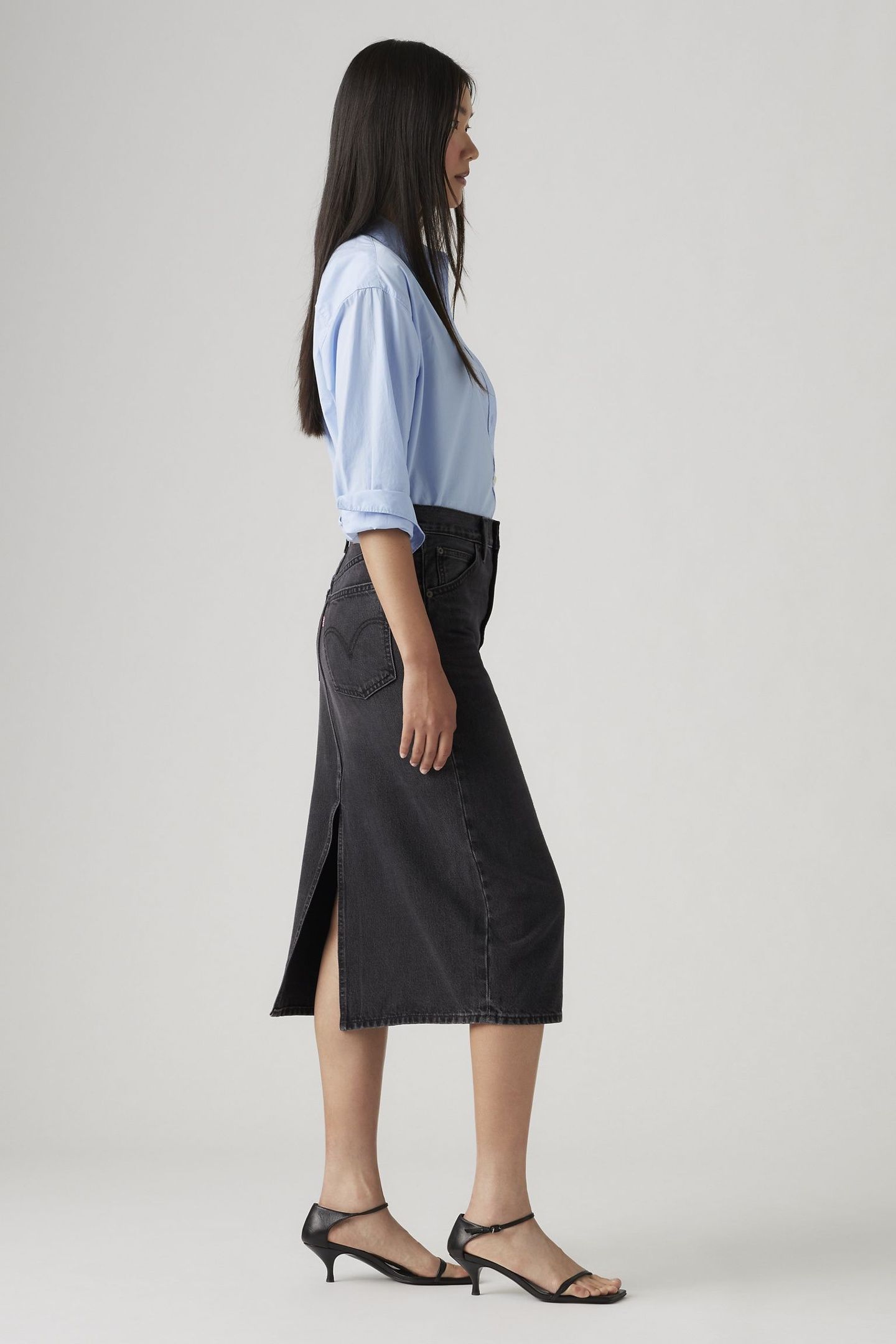 HIGH RISE BACK SLIT SKIRT 7