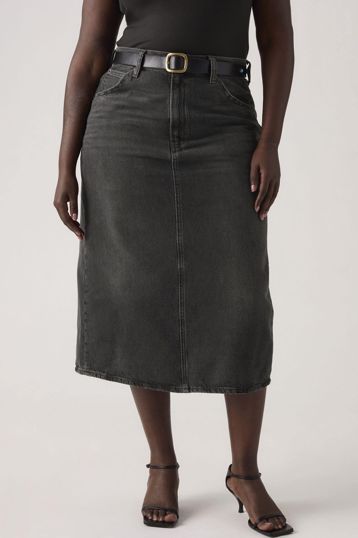 HIGH RISE BACK SLIT SKIRT 5