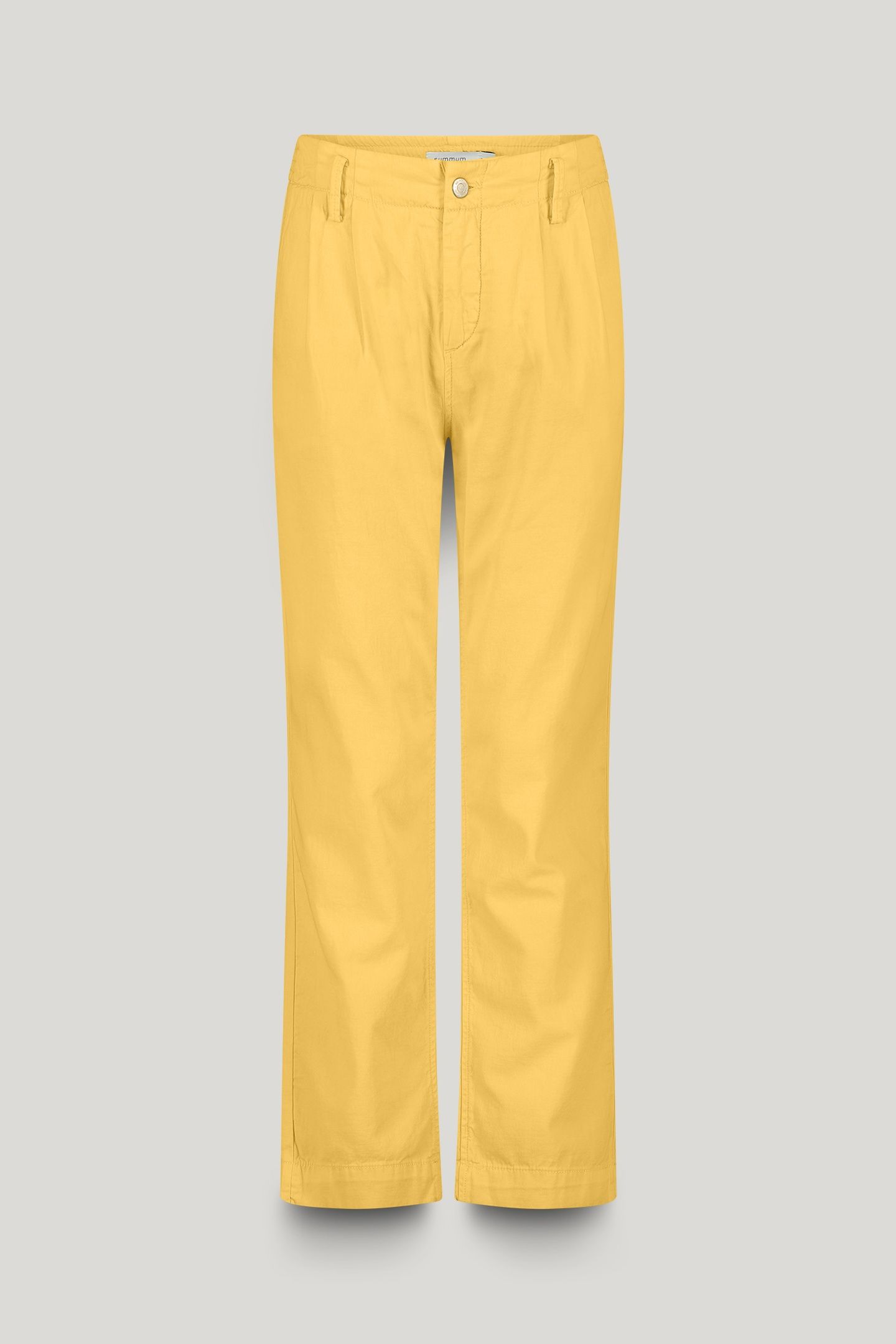 TAPERED CHINO COTTON LINEN TWILL YELLOW 4