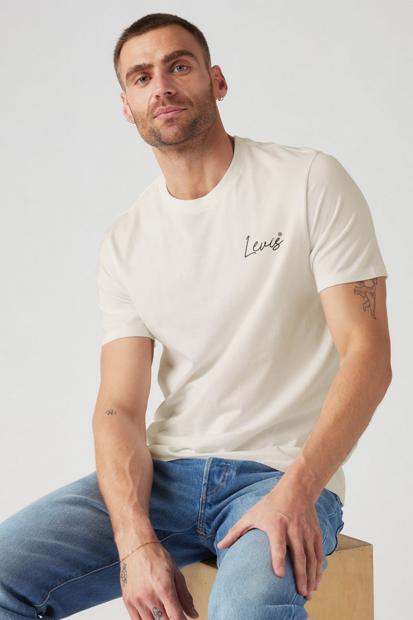 SS RELAXED FIT TEE BOOMBOX EGRET 1