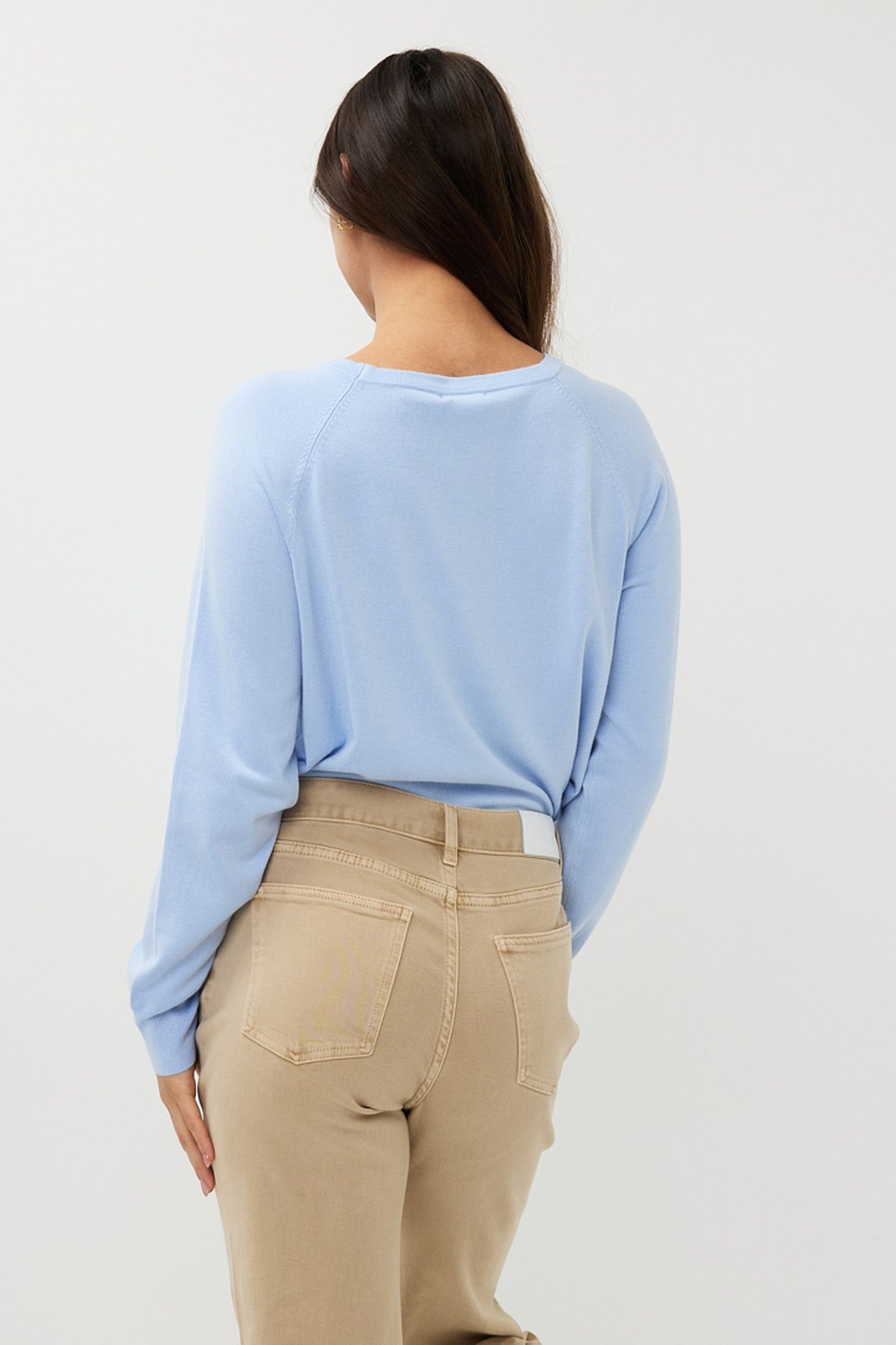 SWEATER RAGLAN BASIC KNIT SKY BLUE 4