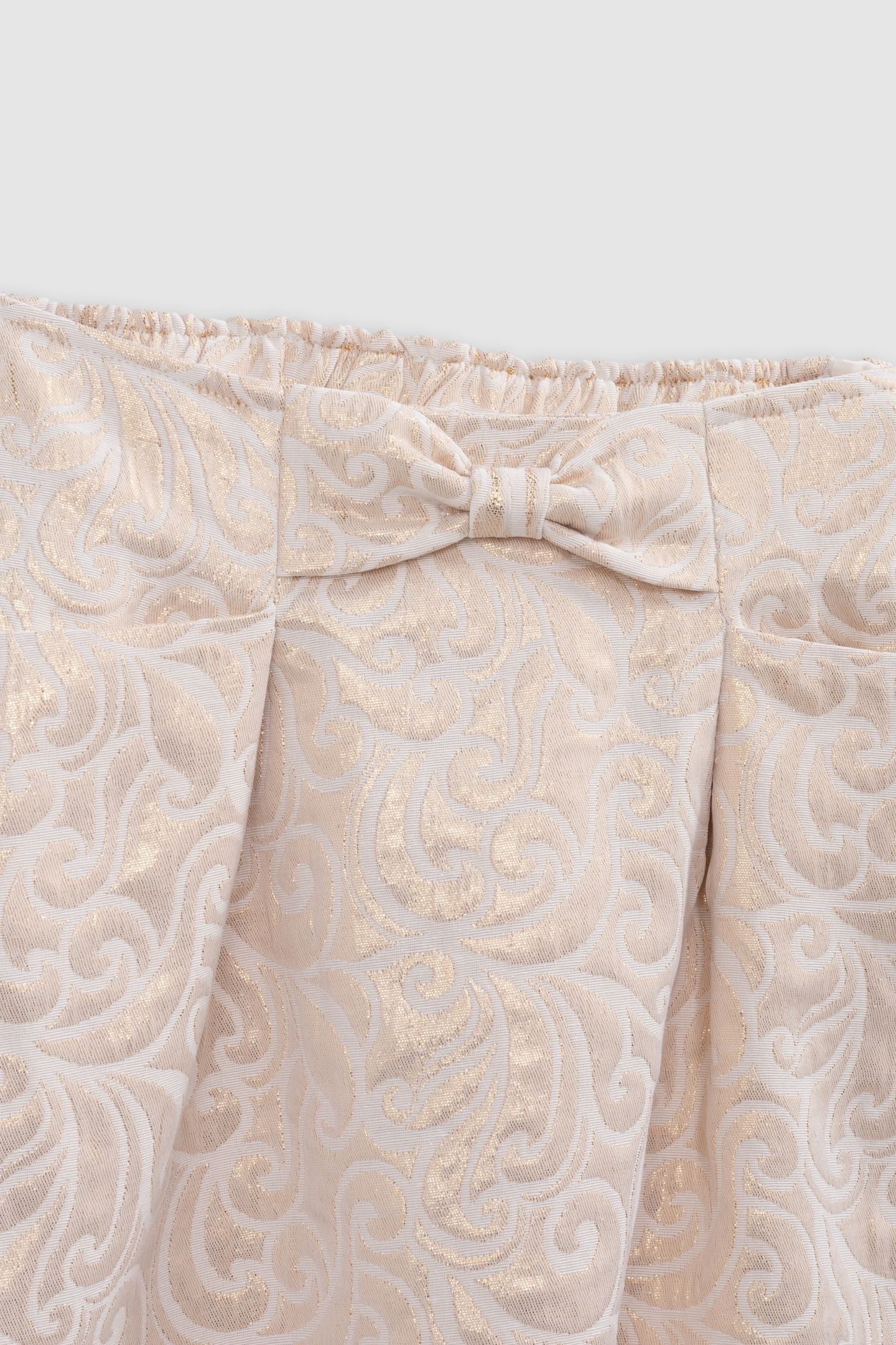 GOLD BAROQUE JACQUARD SHORT SKIRT 3