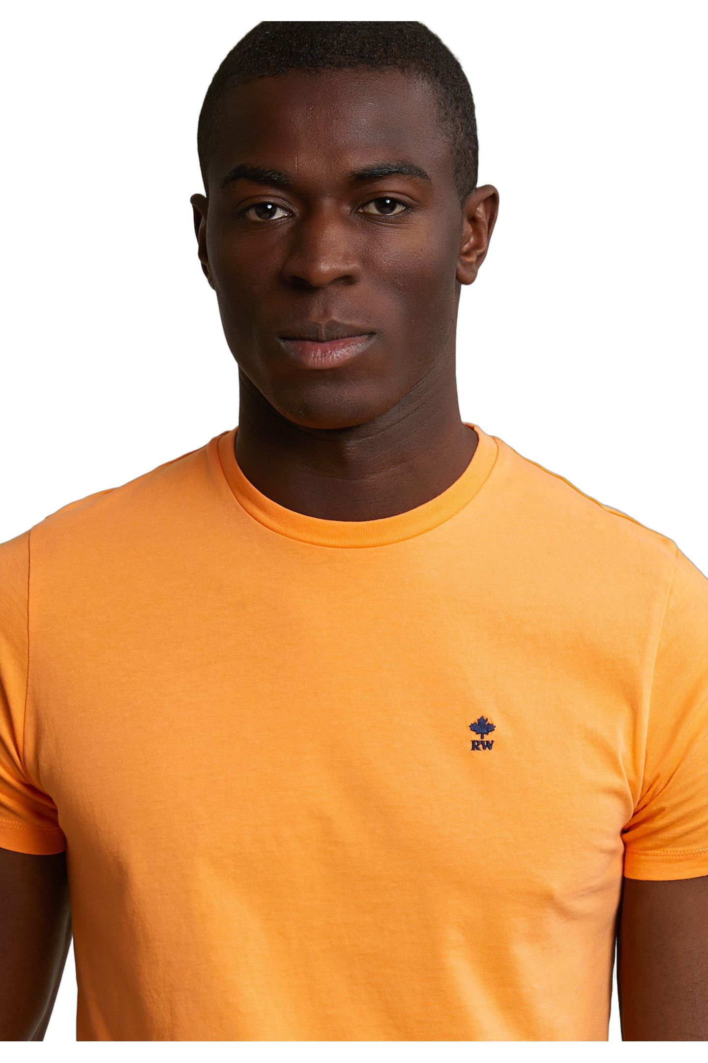 CUSTOM FIT BASIC PIMA COTTON CREW NECK T-SHIRT PEACH 3