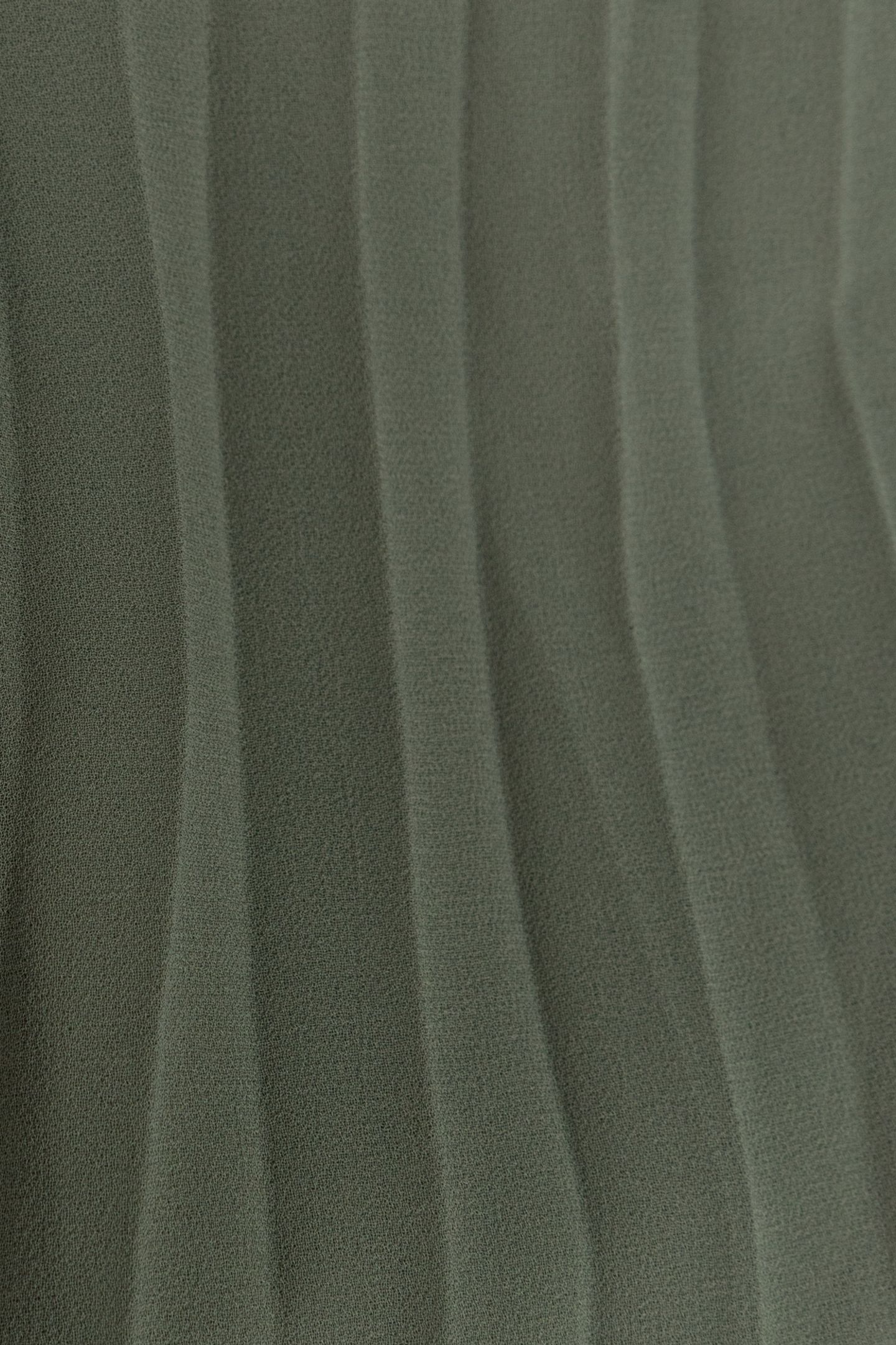 LONG KHAKI PLEATED SKIRT WITH SIDE EMBROIDERY 7