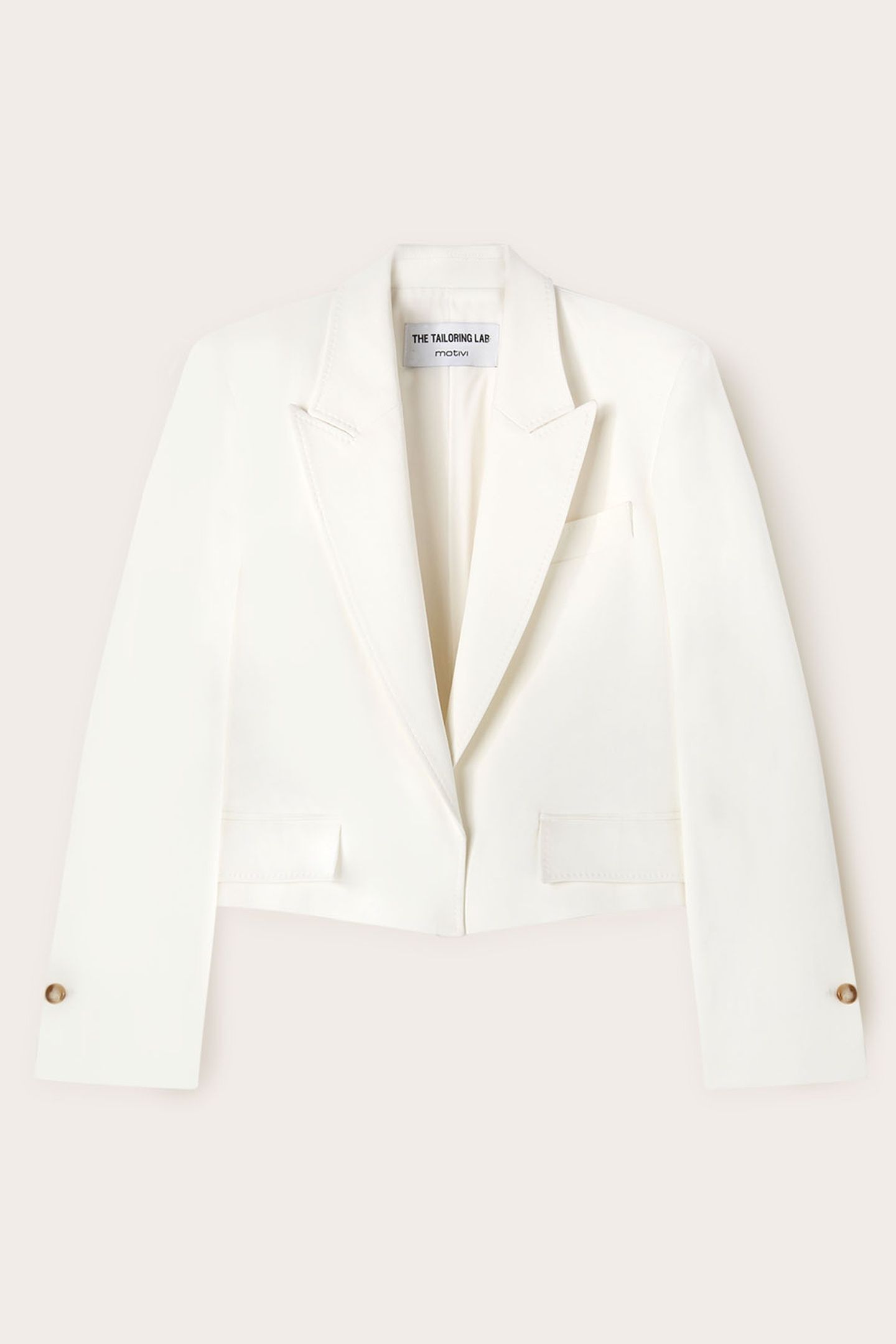 TAILORED SHORT BLAZER WHITE 4