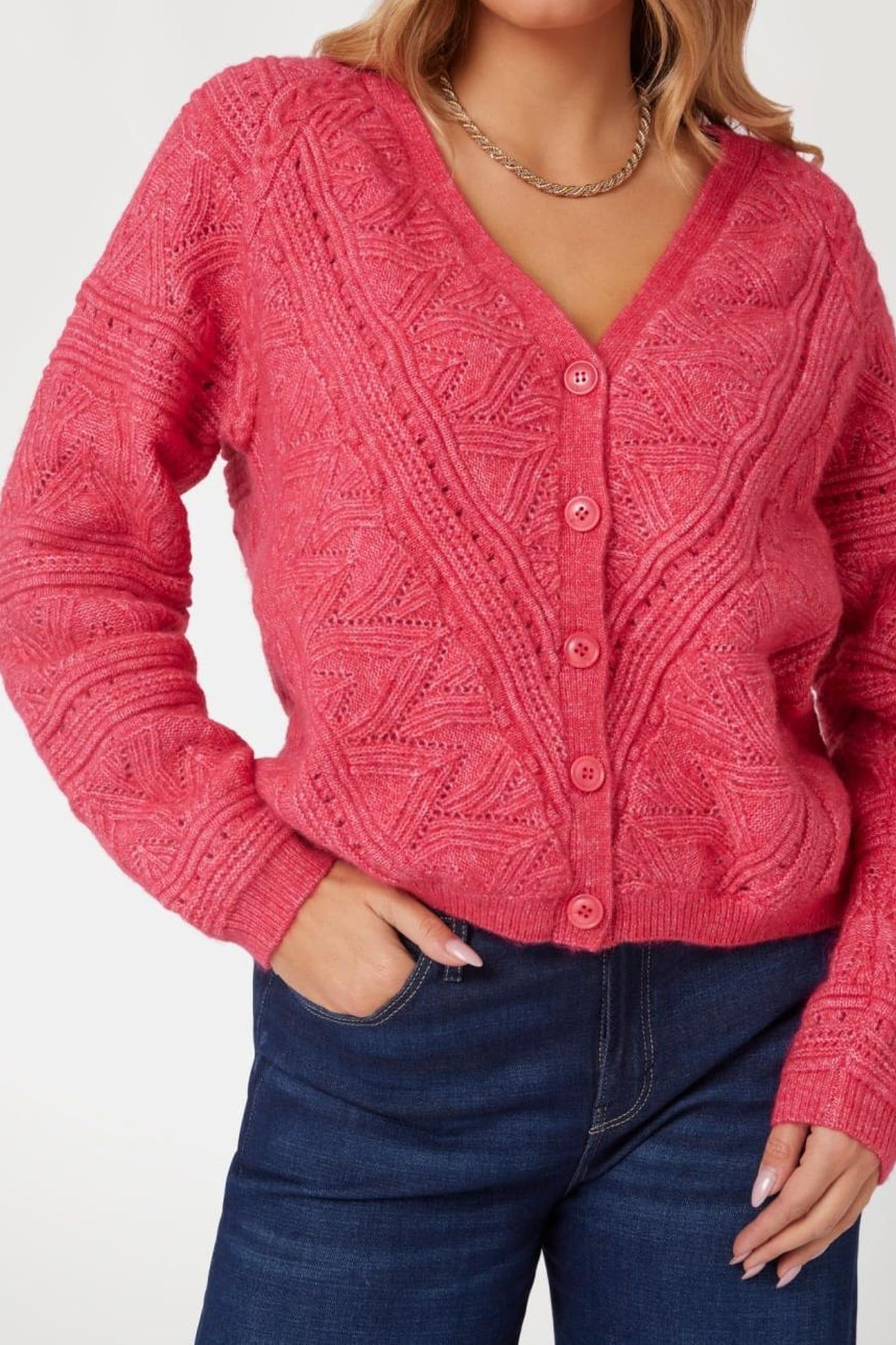 GUESS ECO LS VN POINTELLE AMEL SPRING CORAL 3