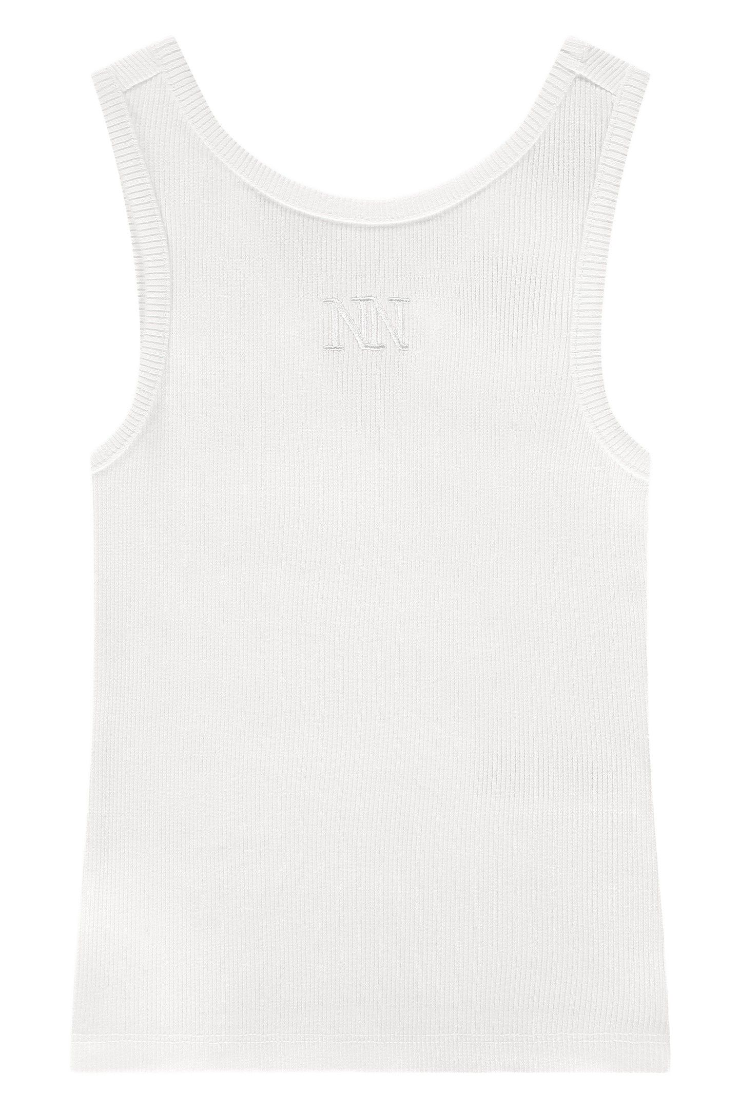 BELLE BACK RIB TOP OFF WHITE 2