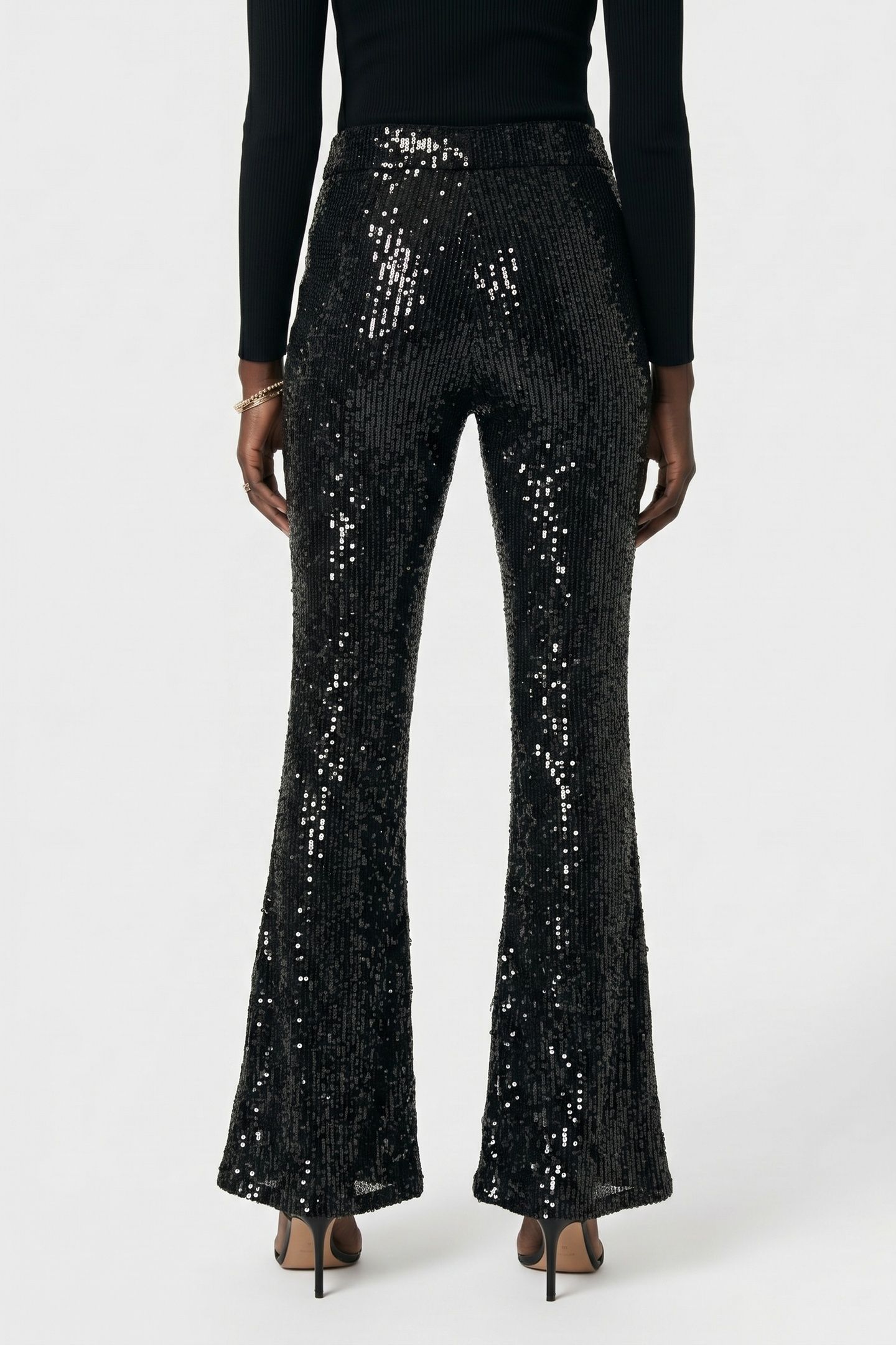 CHER SEQUIN TROUSERS GREY 2