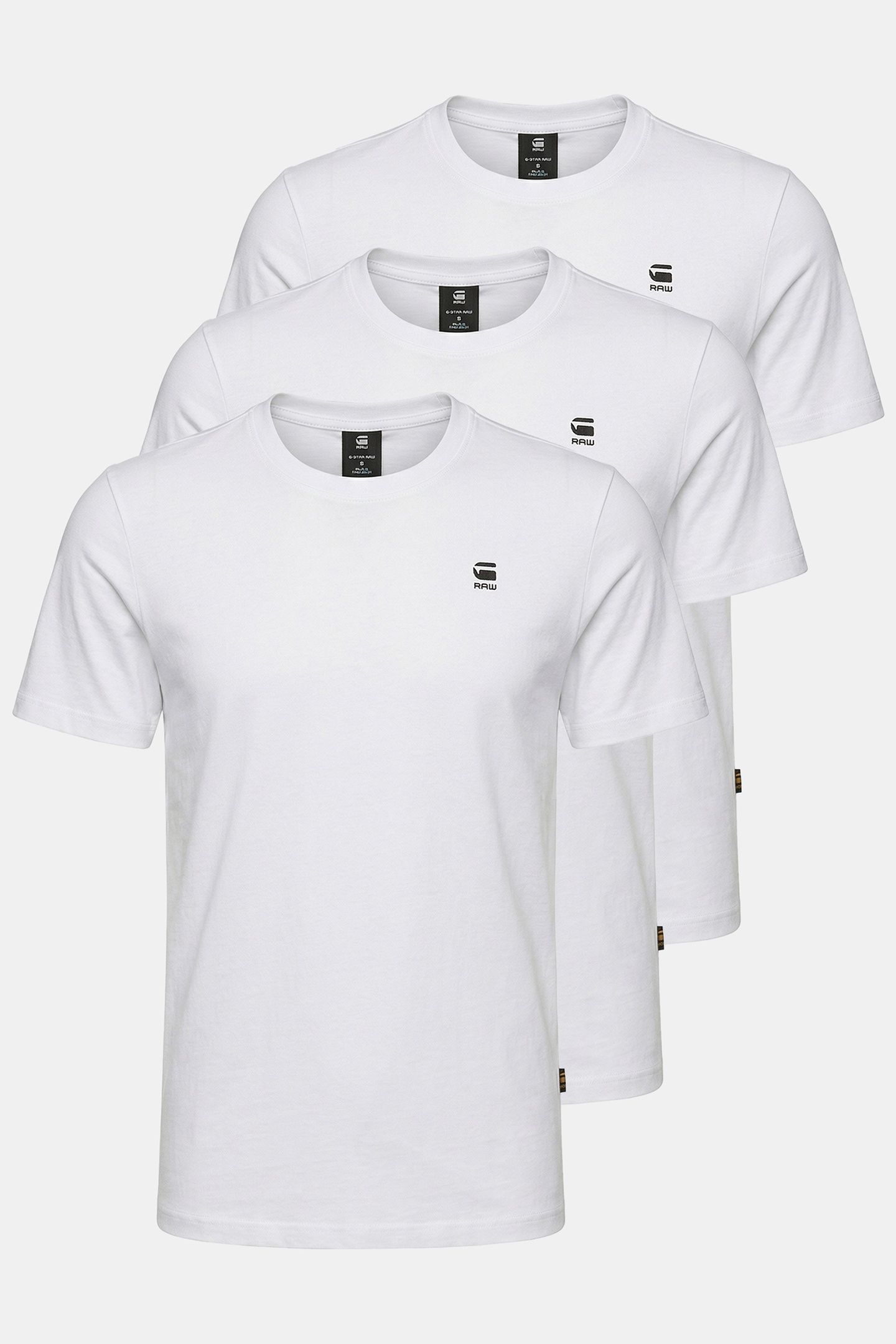D26733-C627 - GRAW SLIM R T S/S 3-PACK WHITE/WHITE/WHITE 3
