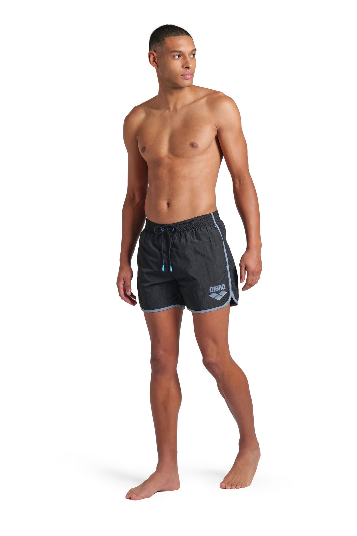 BIG LOGO BORDERS BEACH SHORT BLACK-SEAFOAM 2
