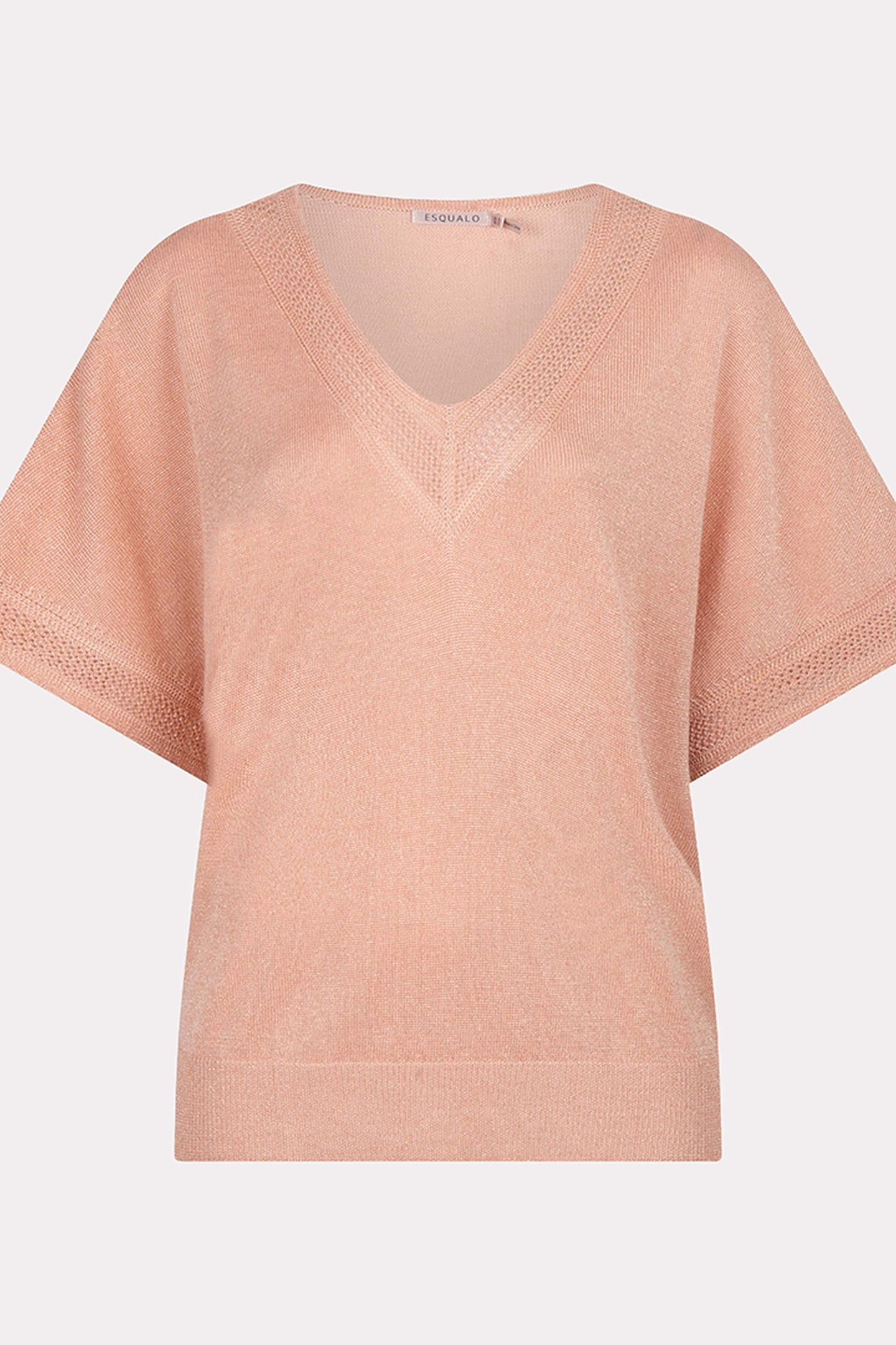 SWEATER BATWING POINTELLE LUREX LIGHT APRICOT 5