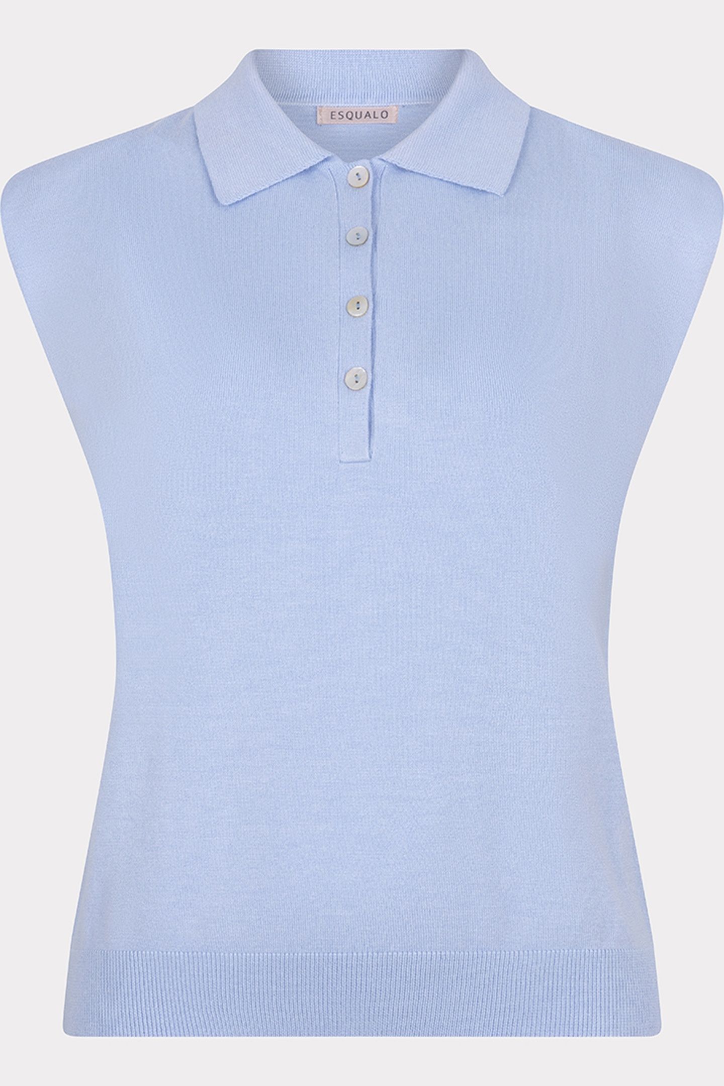 TOP POLO SLV/LSS BASIC KNIT SKY BLUE 5