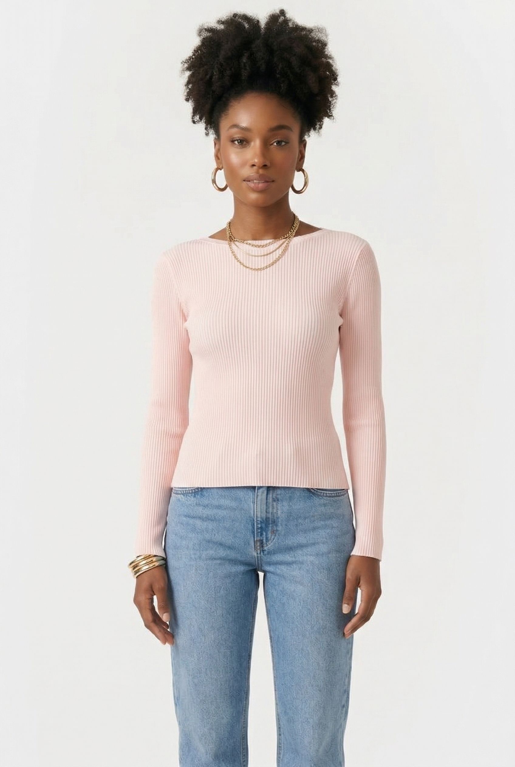 PETER PLEATED TOP PINK 1