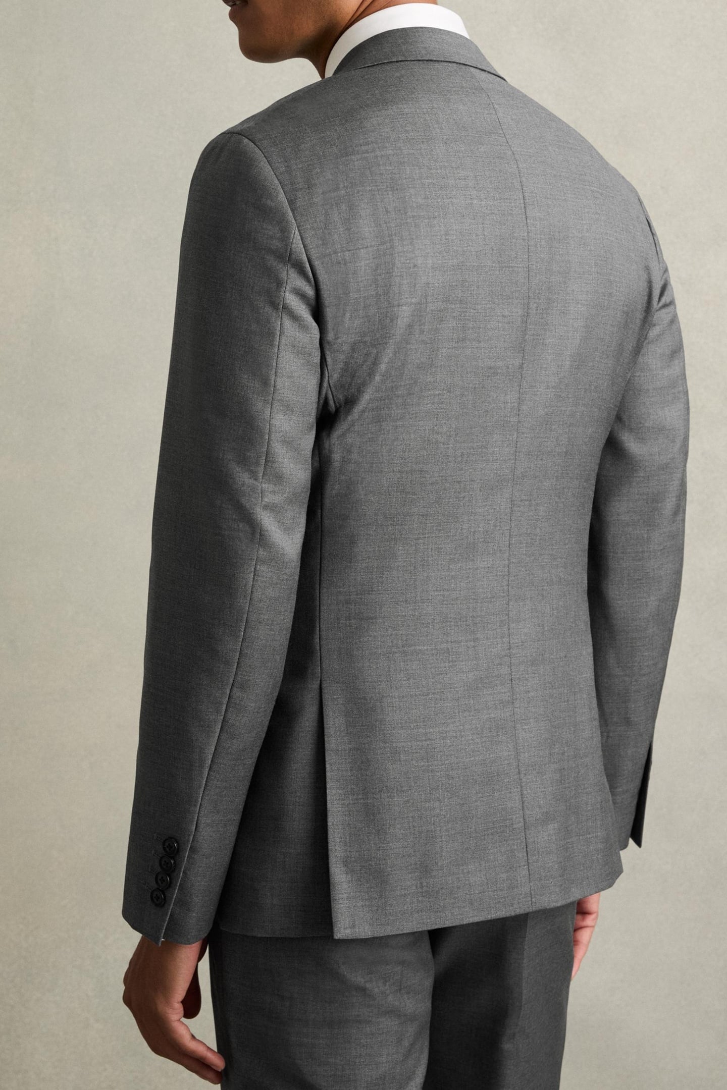 SB 2B NOTCH PLAIN WEAVE BLAZER. GREY 4
