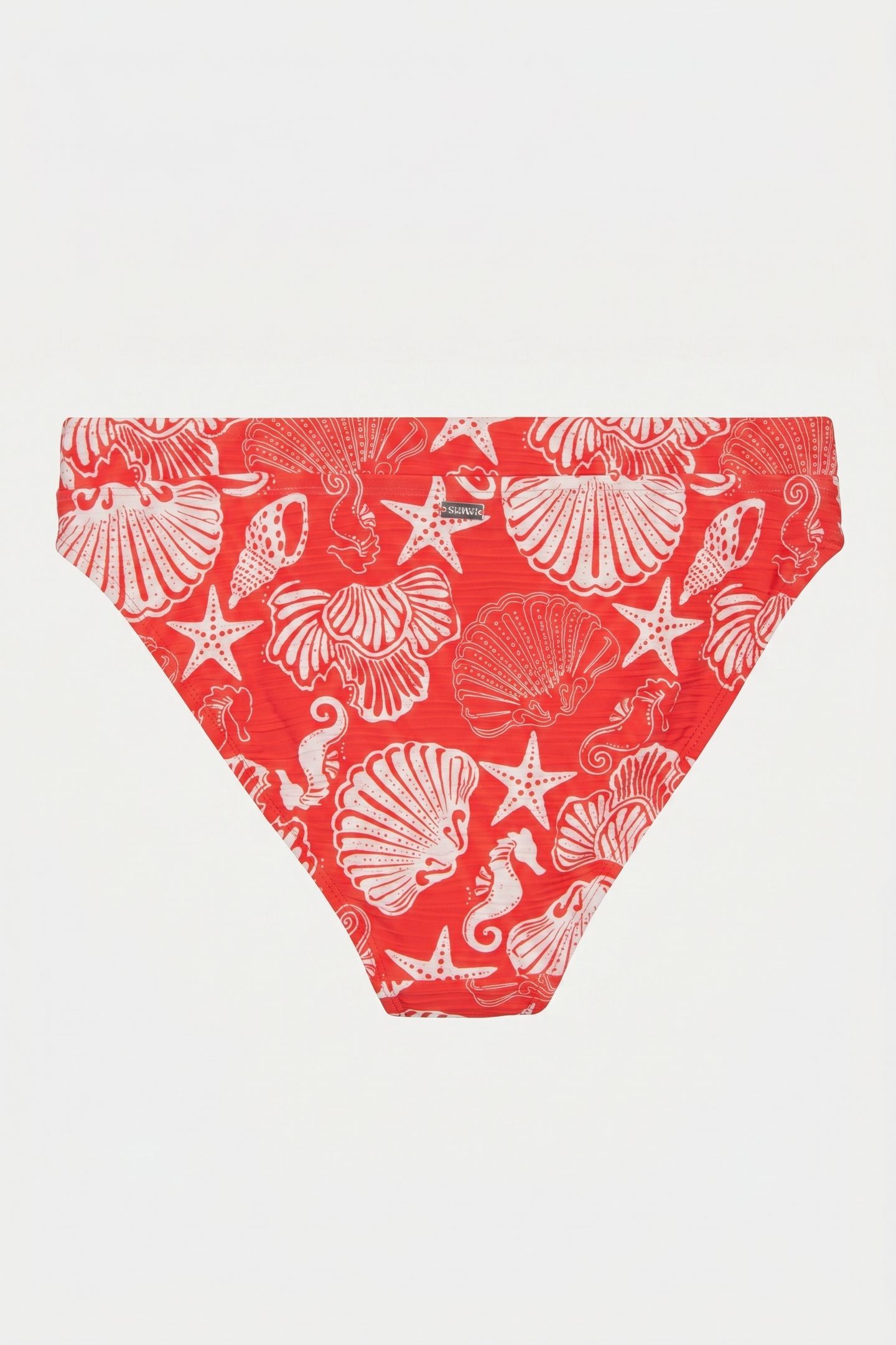 HIGH WAIST BIKINI BOTTOM BEACH DAY RED HIBISCUS BEACH DAY 3